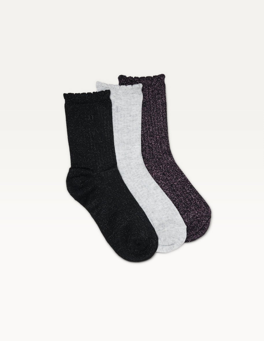 Pack of 3 pairs of socks ODAJE EX. M.MOUSTACHE Black