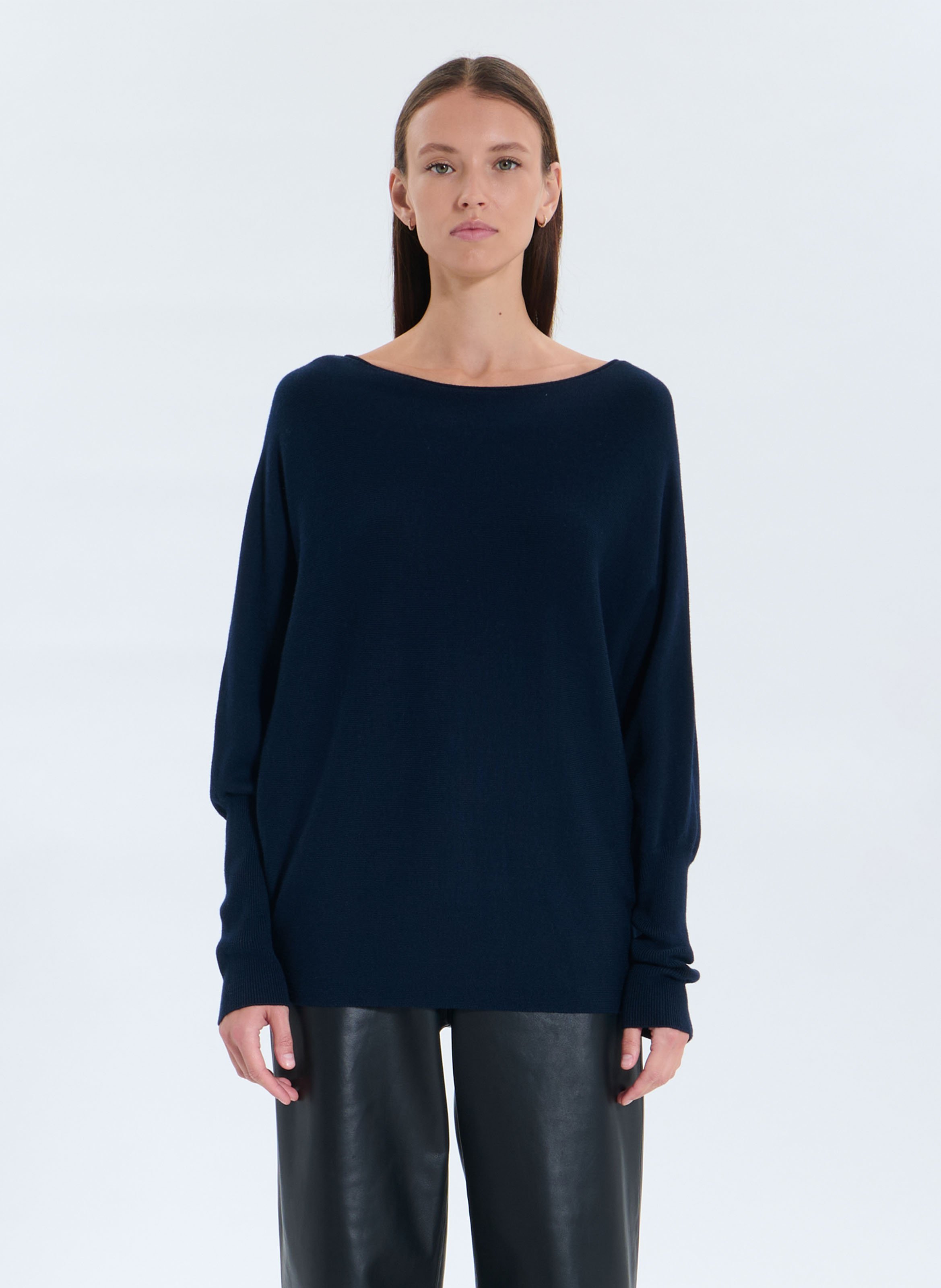 Oversized boat neck sweater ZAPA