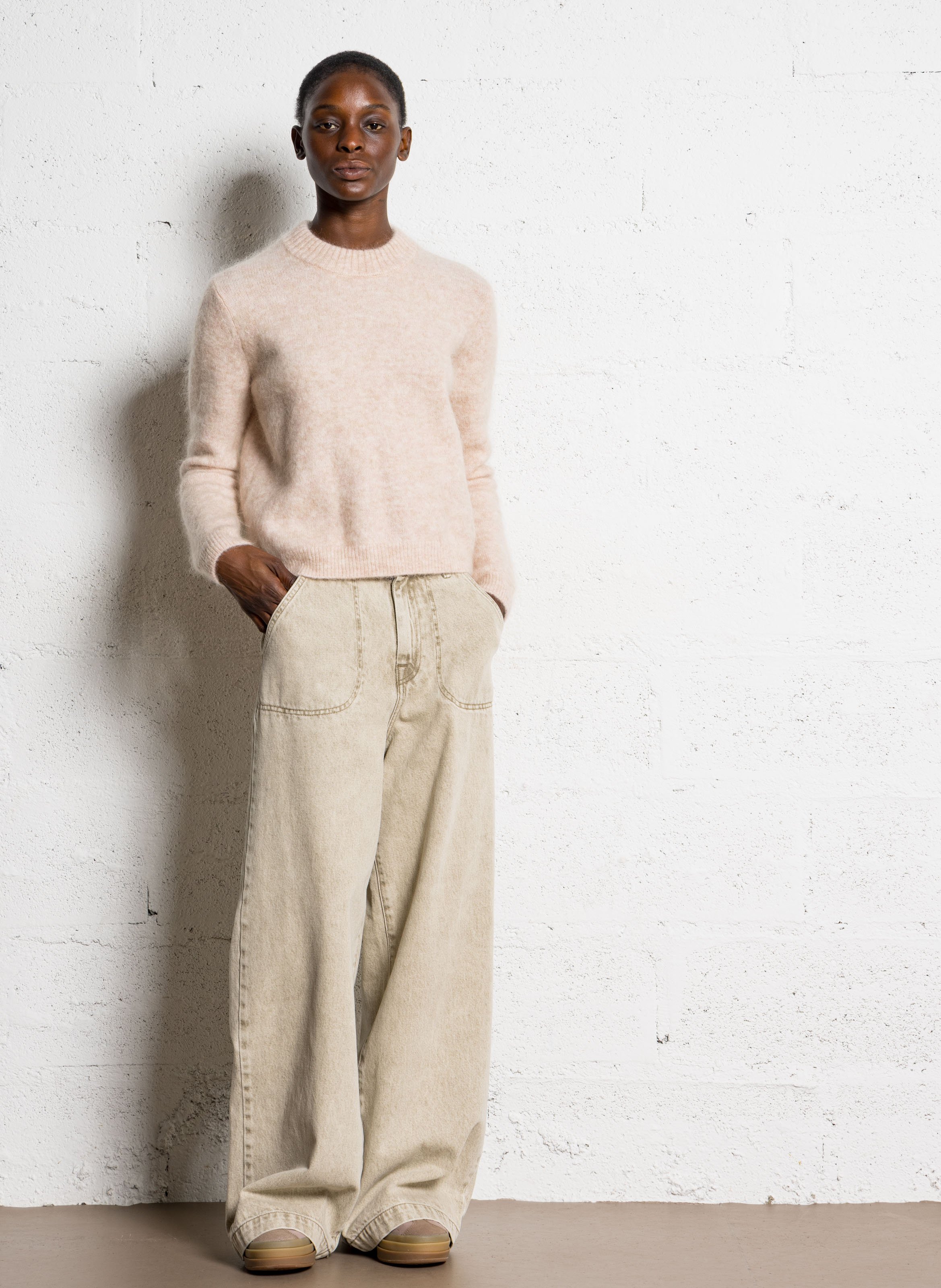 Gekleurde straight-fit jeans met 5 zakken BELLEROSE Beige