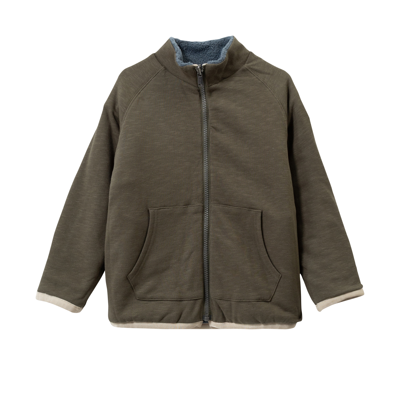 Cardigan réversible col montant en sherpa IKKS JUNIOR Bleu