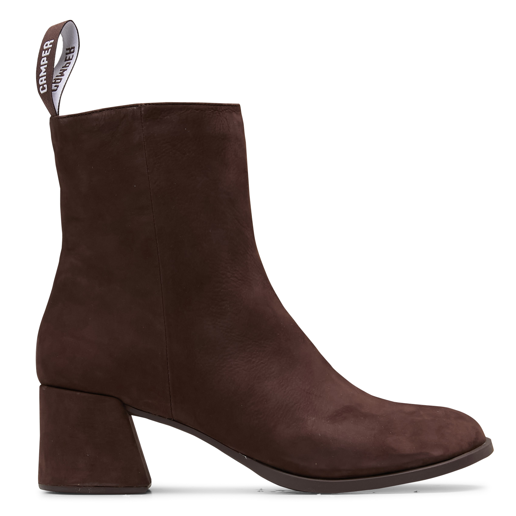 Bottines à talons unies en cuir CAMPER Marron