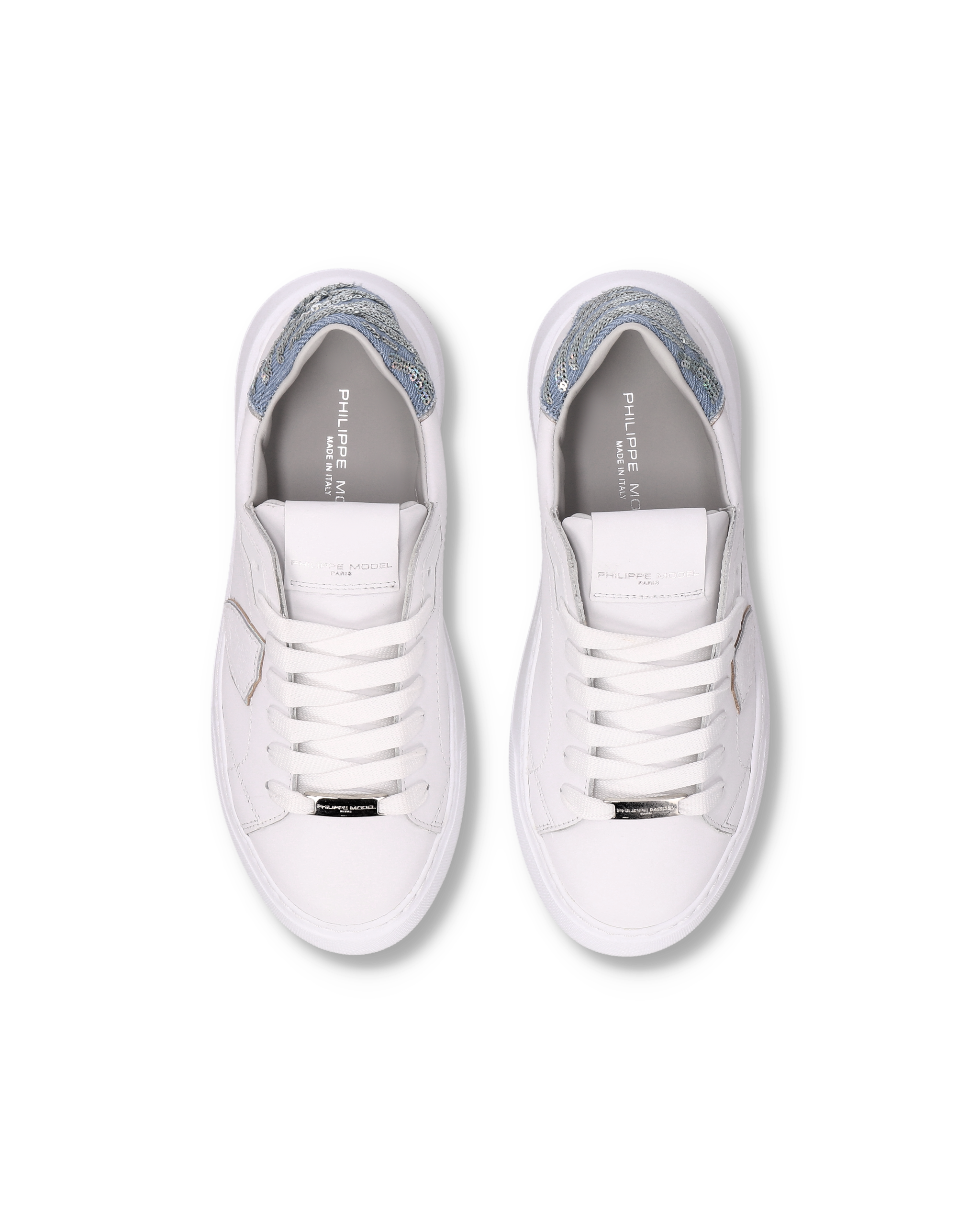 Tennis Temple Sneakers. PHILIPPE MODEL Blue