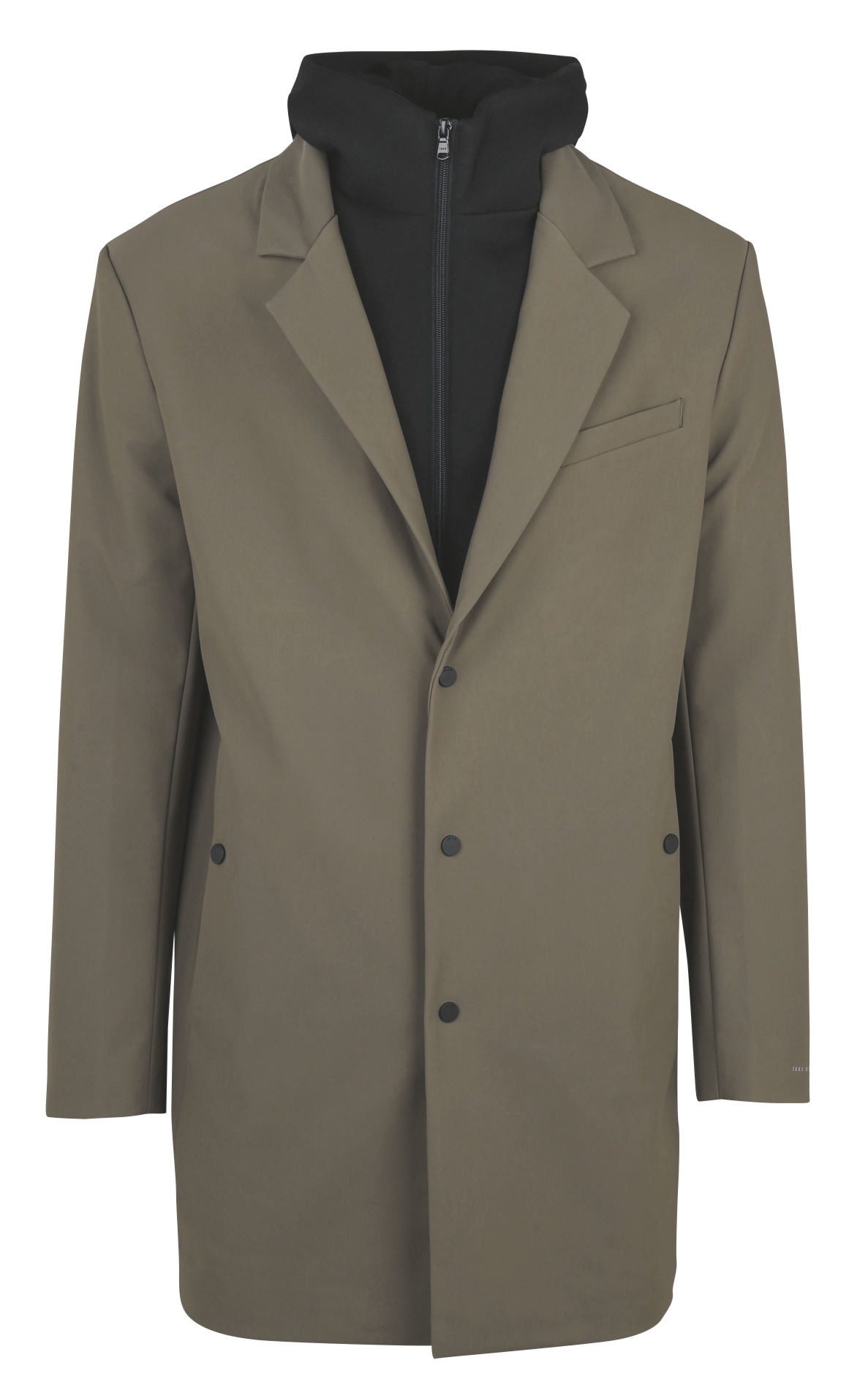 Gerade geschnittener Parka in Uni mit abnehmbarer Kapuze IKKS Braun