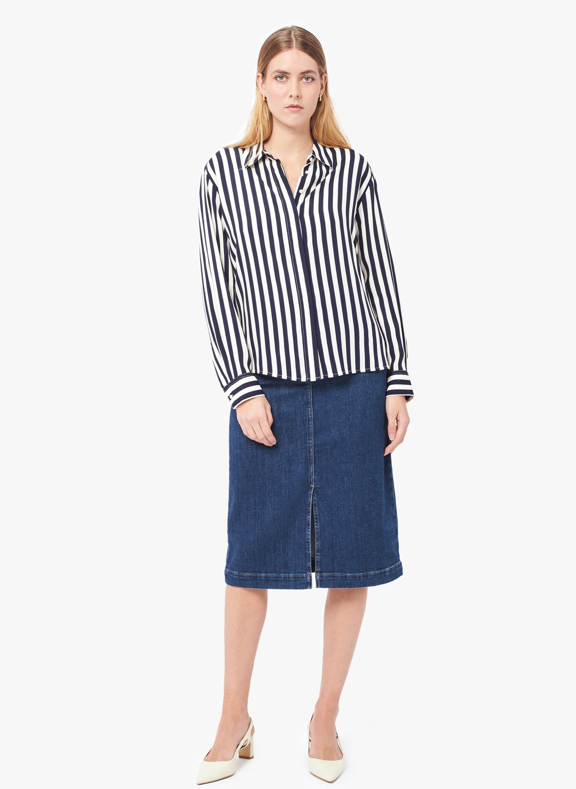 Striped shirt with classic collar CAROLL Blue