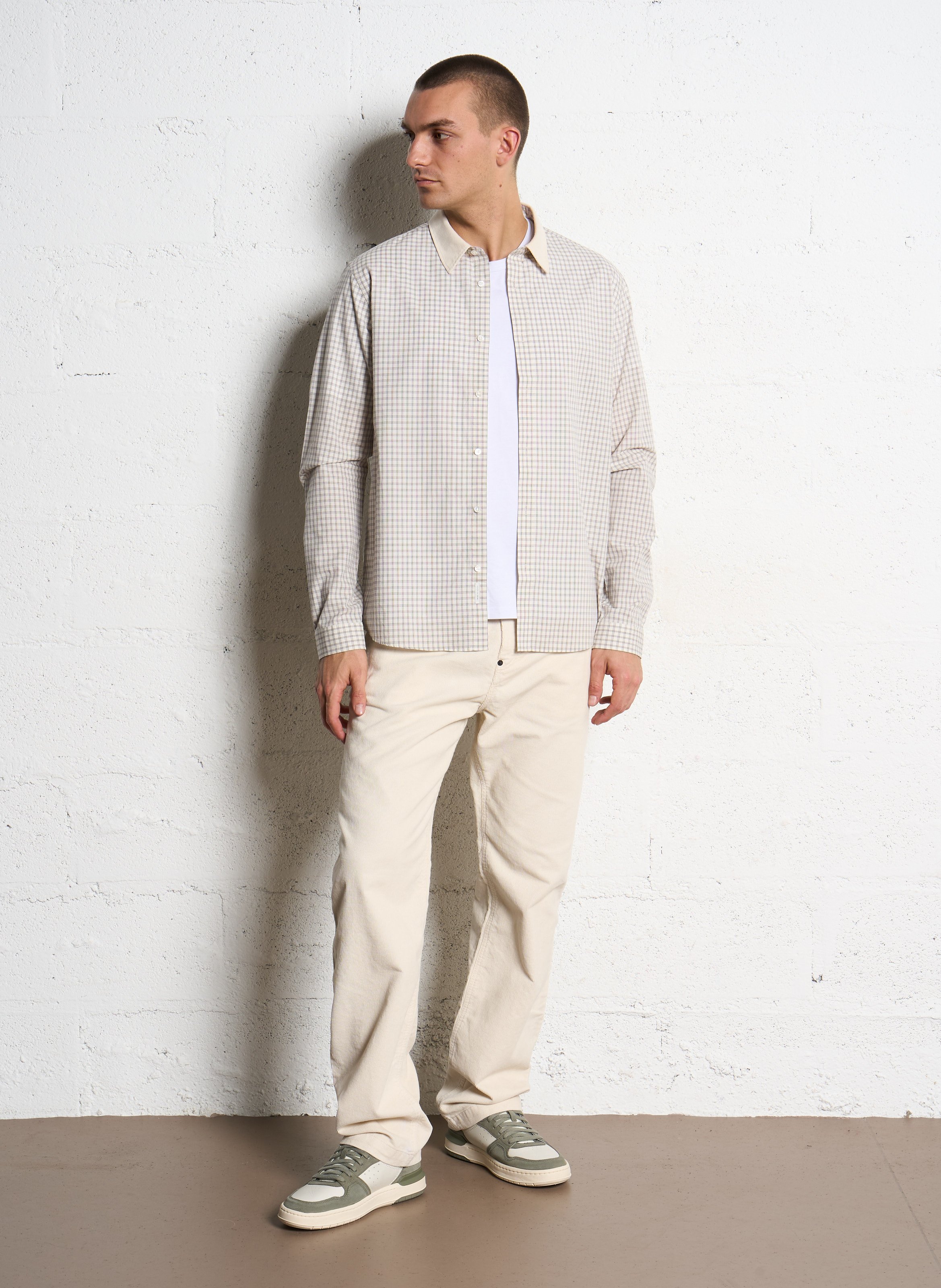 Pantalon chino en coton IKKS Blanc