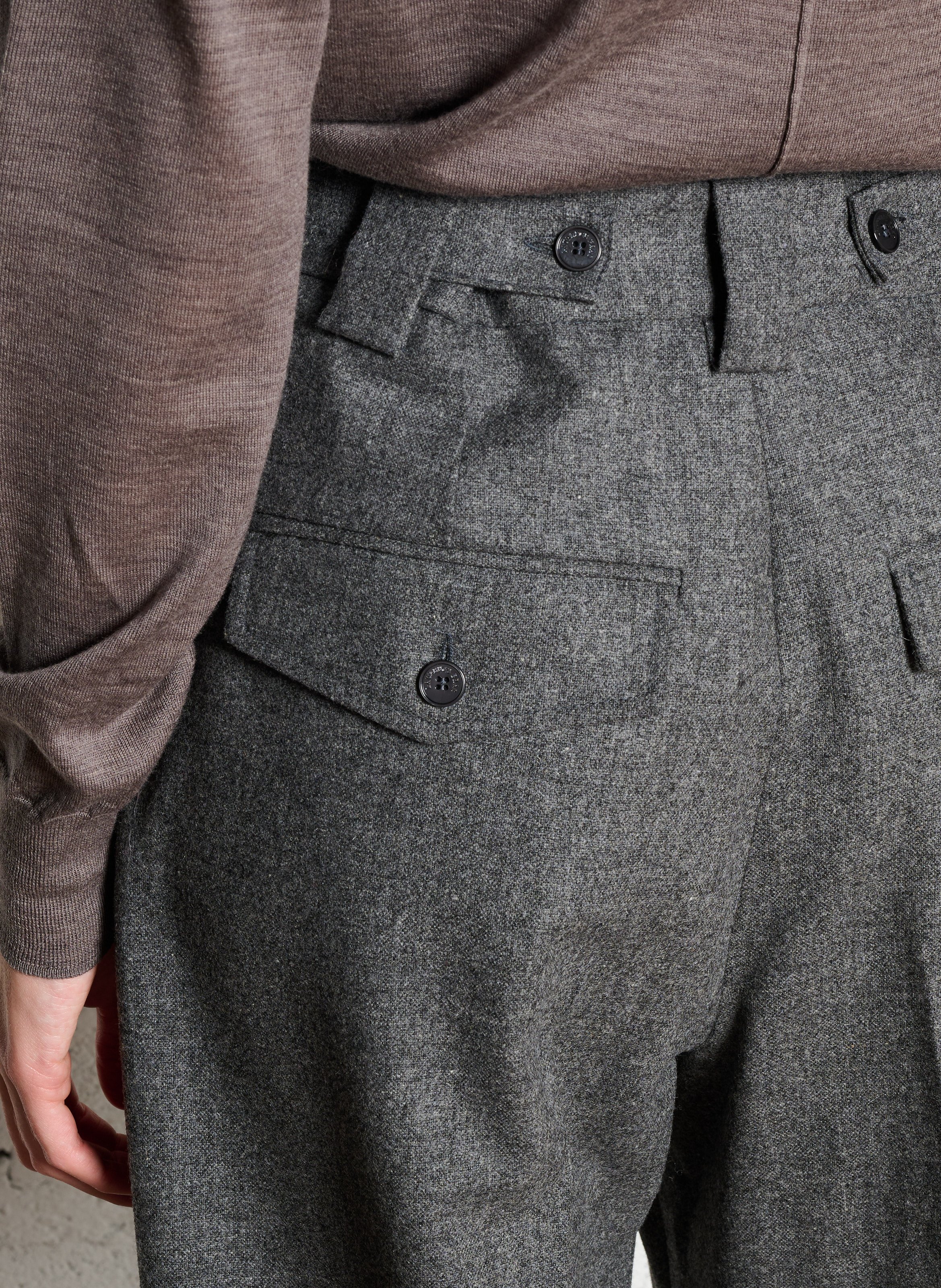 Weit geschnittene Wollhose LAURENCE BRAS Grau