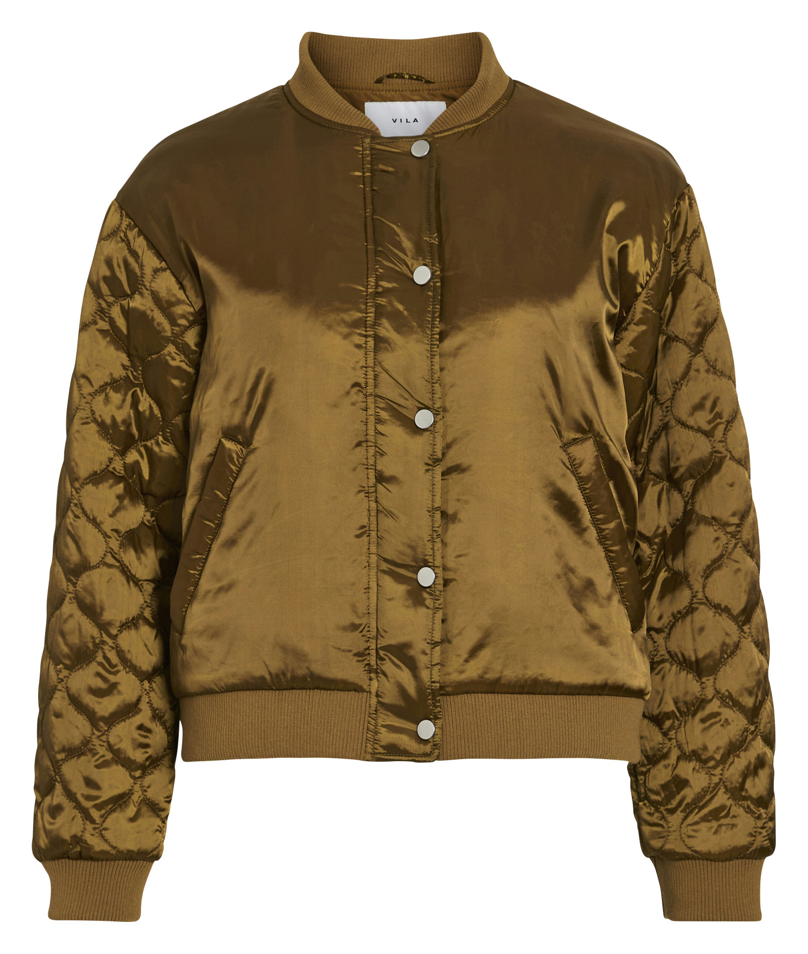 Blouson droit boutonné uni  VILA Marron