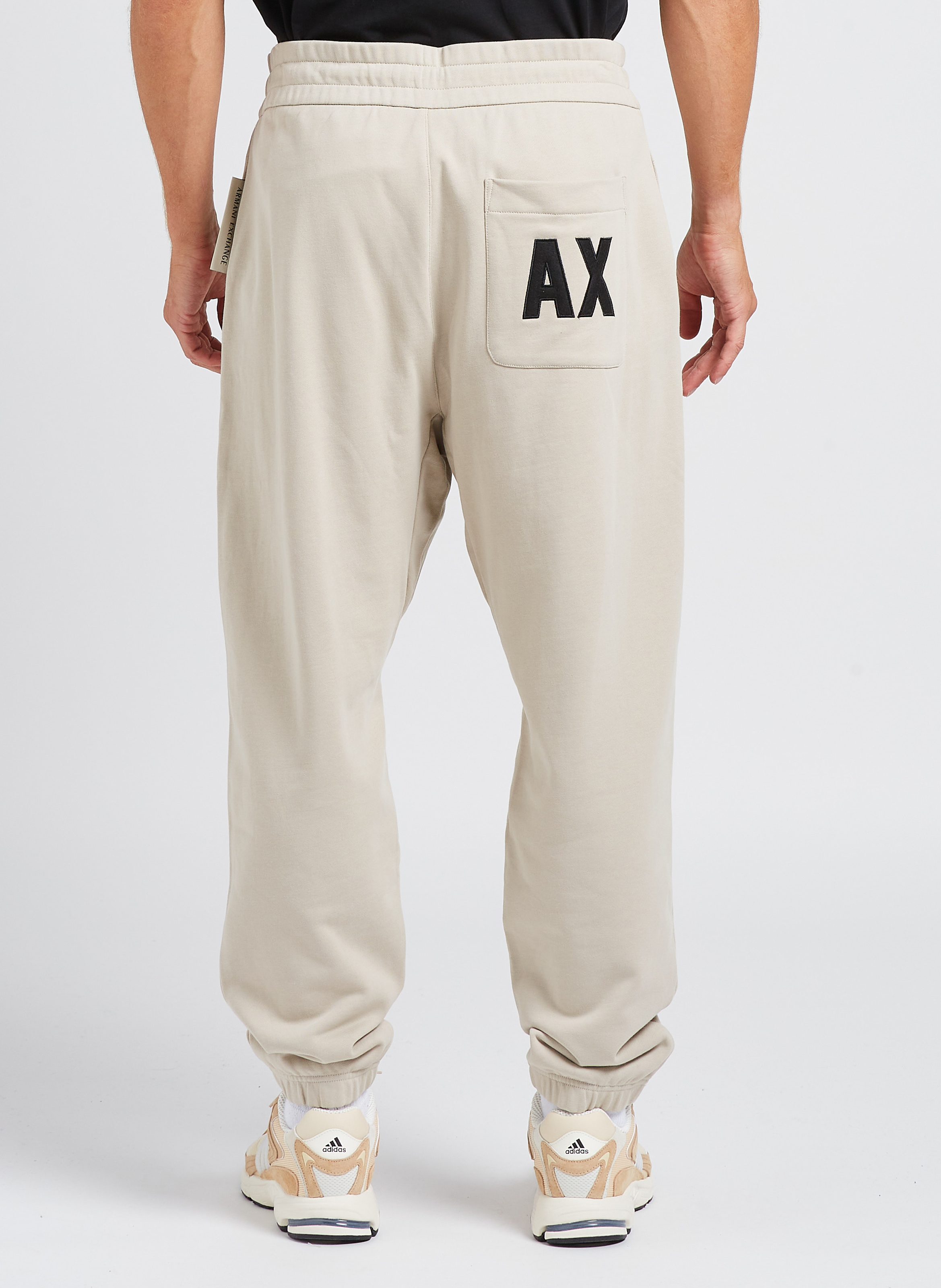 Katoenen joggingbroek met brede pijpen ARMANI EXCHANGE Beige