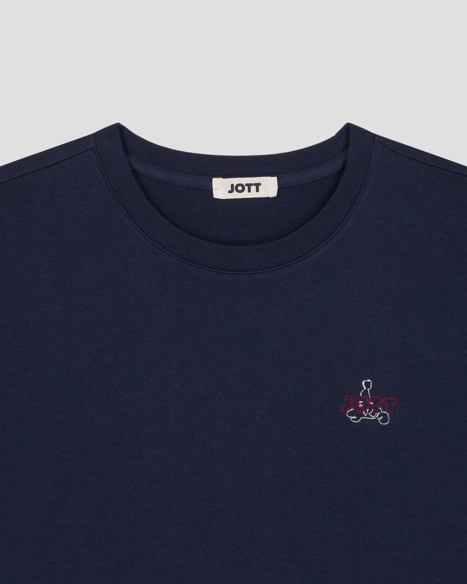 <p>T-shirt round neck unisex lipe</p> JOTT Blue