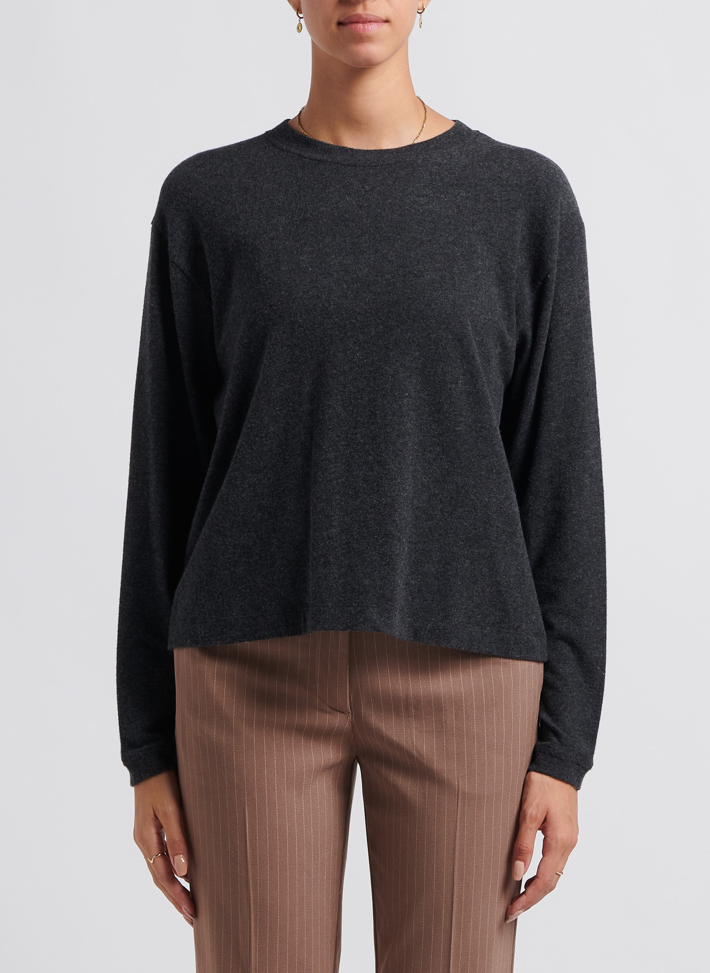 Rundhalspullover aus Baumwoll-Mix AMERICAN VINTAGE