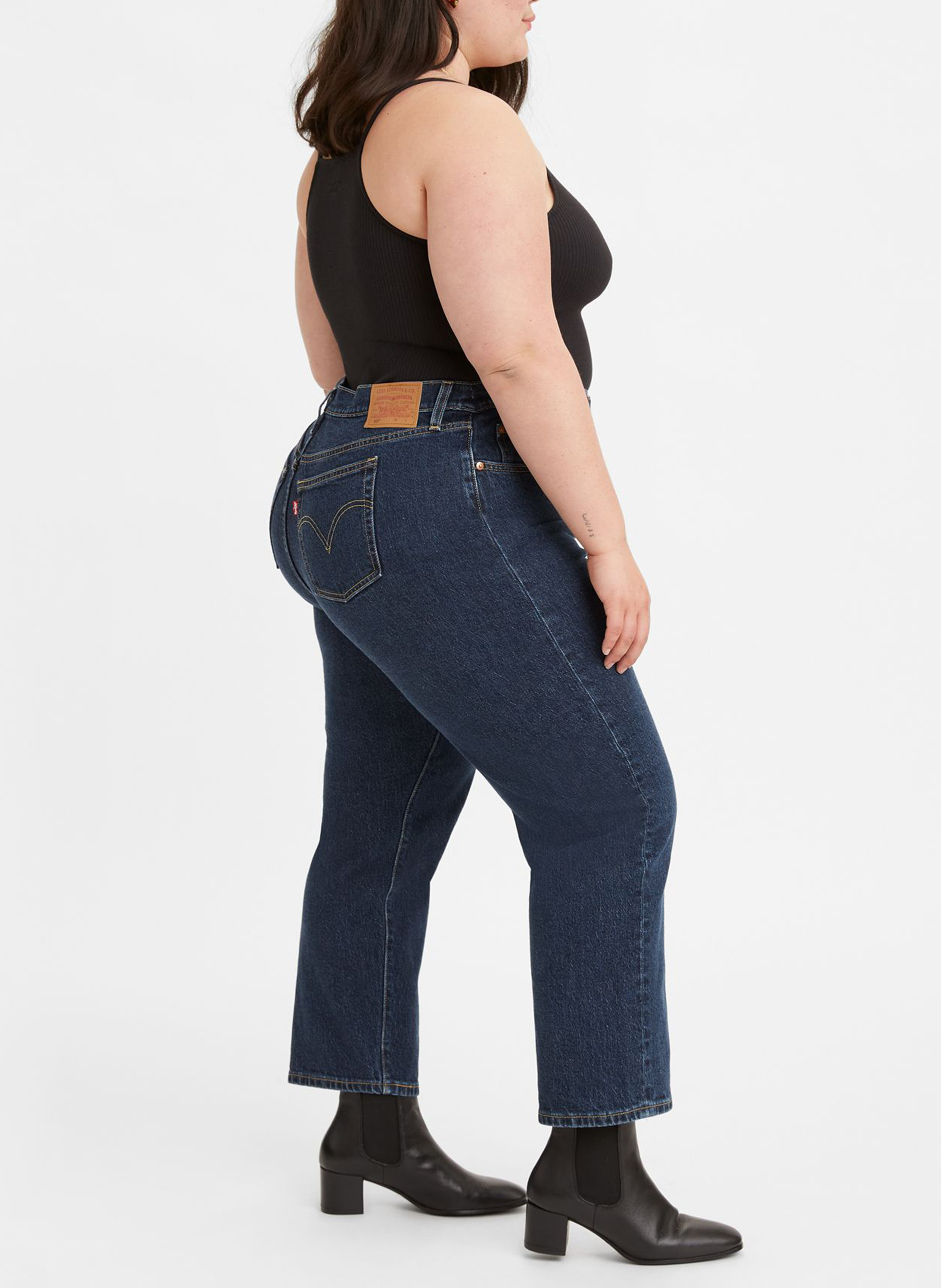 Jean droit taille haute LEVI'S Jean brut