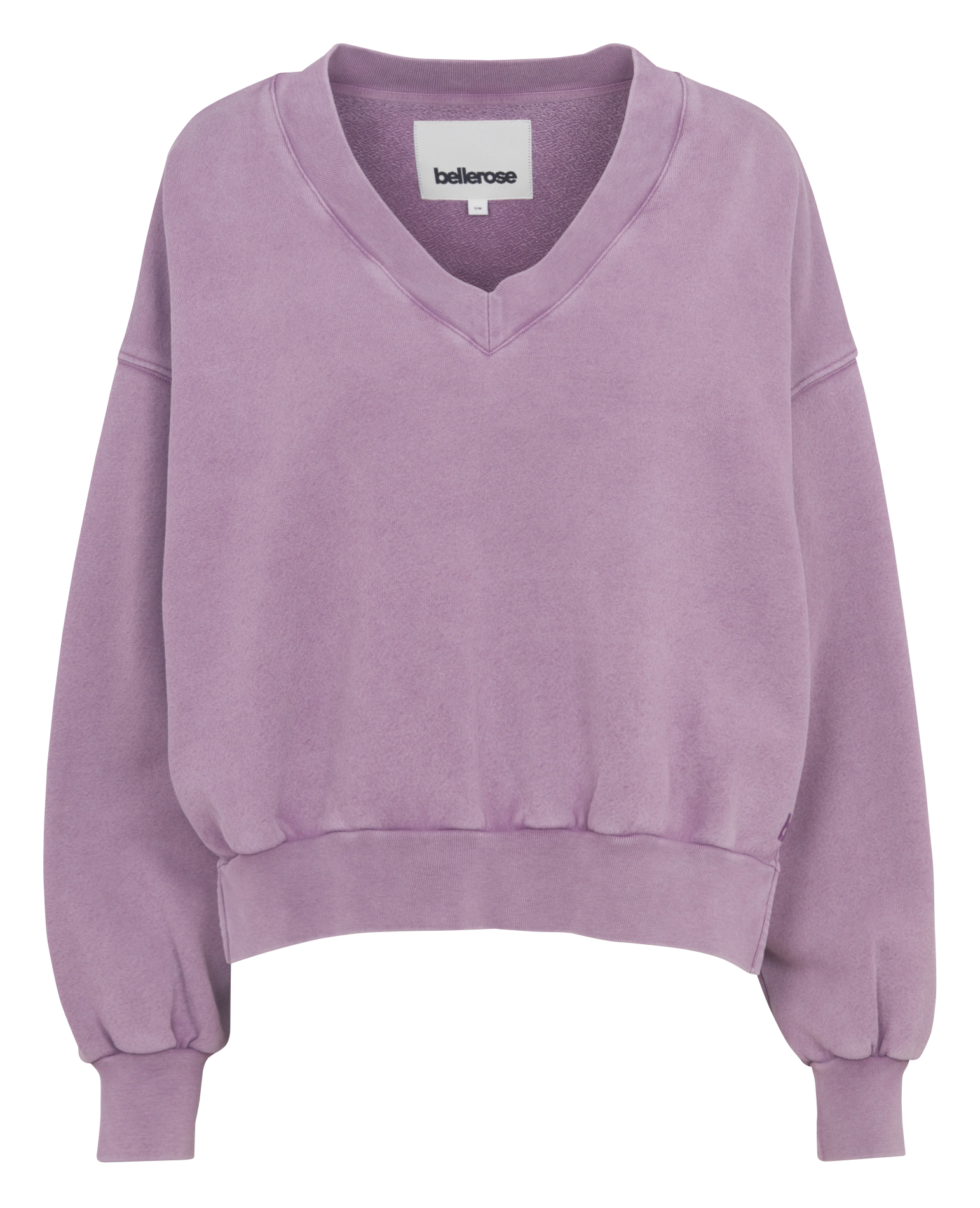Oversize V-Ausschnitt Baumwoll-Sweatshirt BELLEROSE Violett