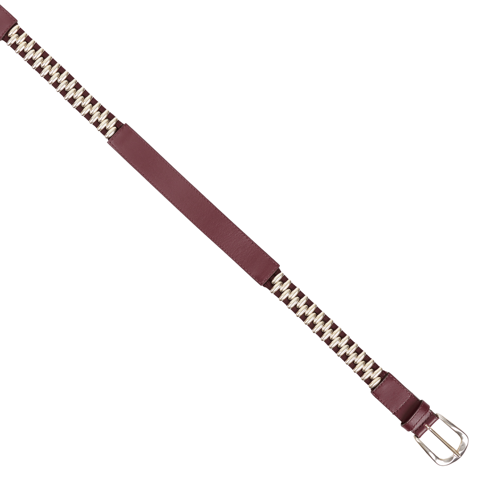 ceinture en cuir et chaines SANDRO Rouge