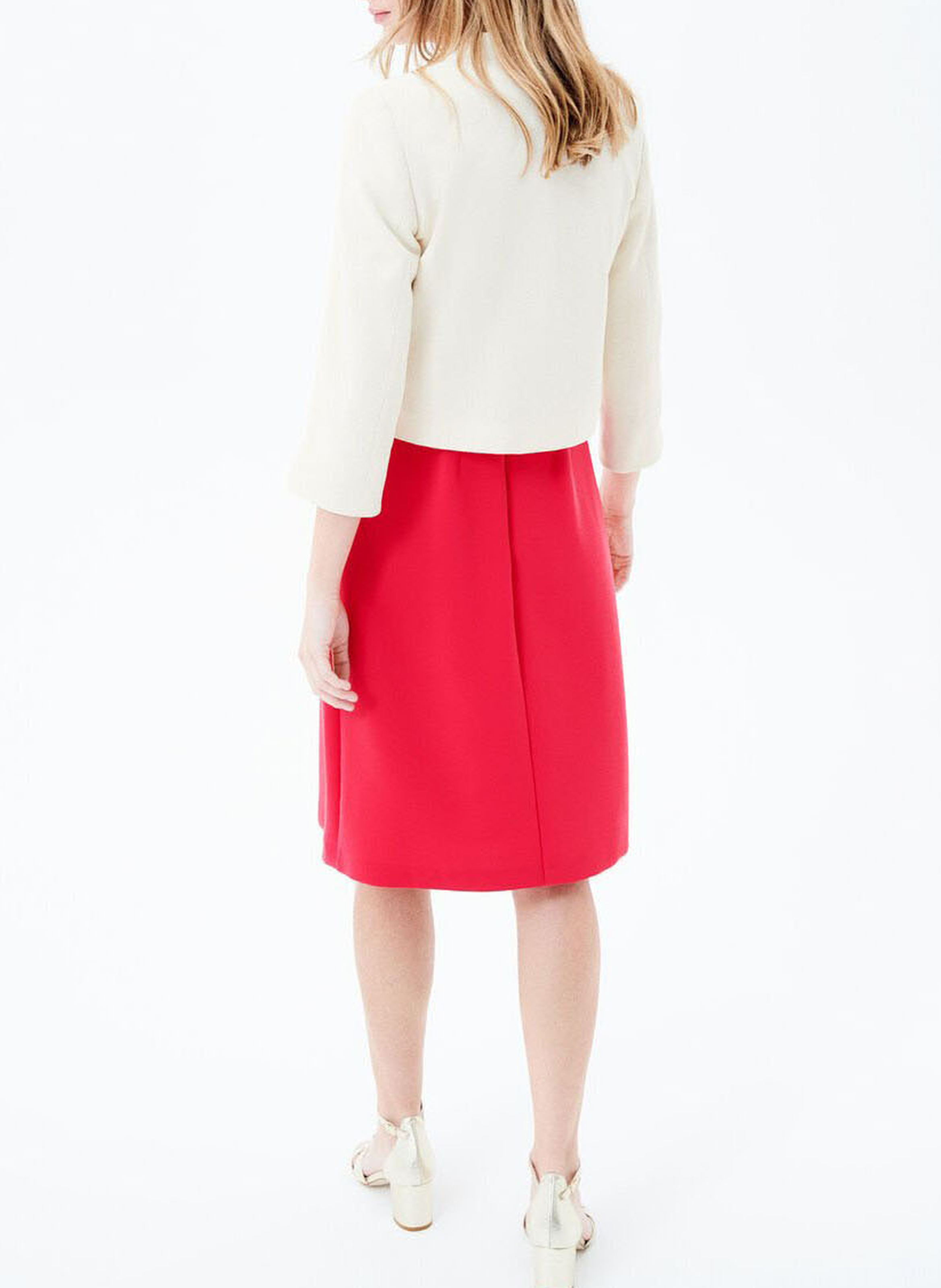 Veste courte droite  CAROLL Beige