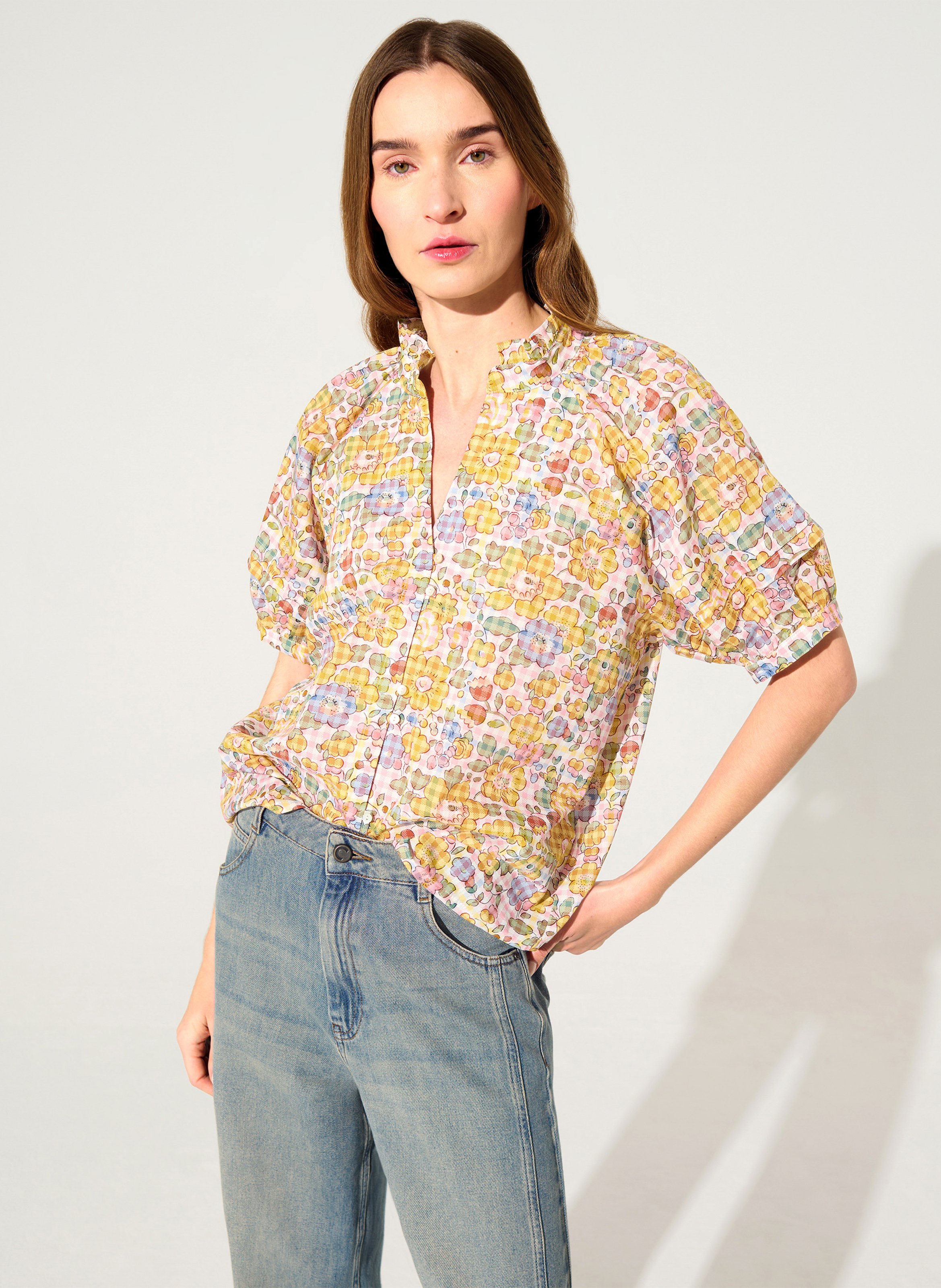 Floral printed blouse COTELAC Red
