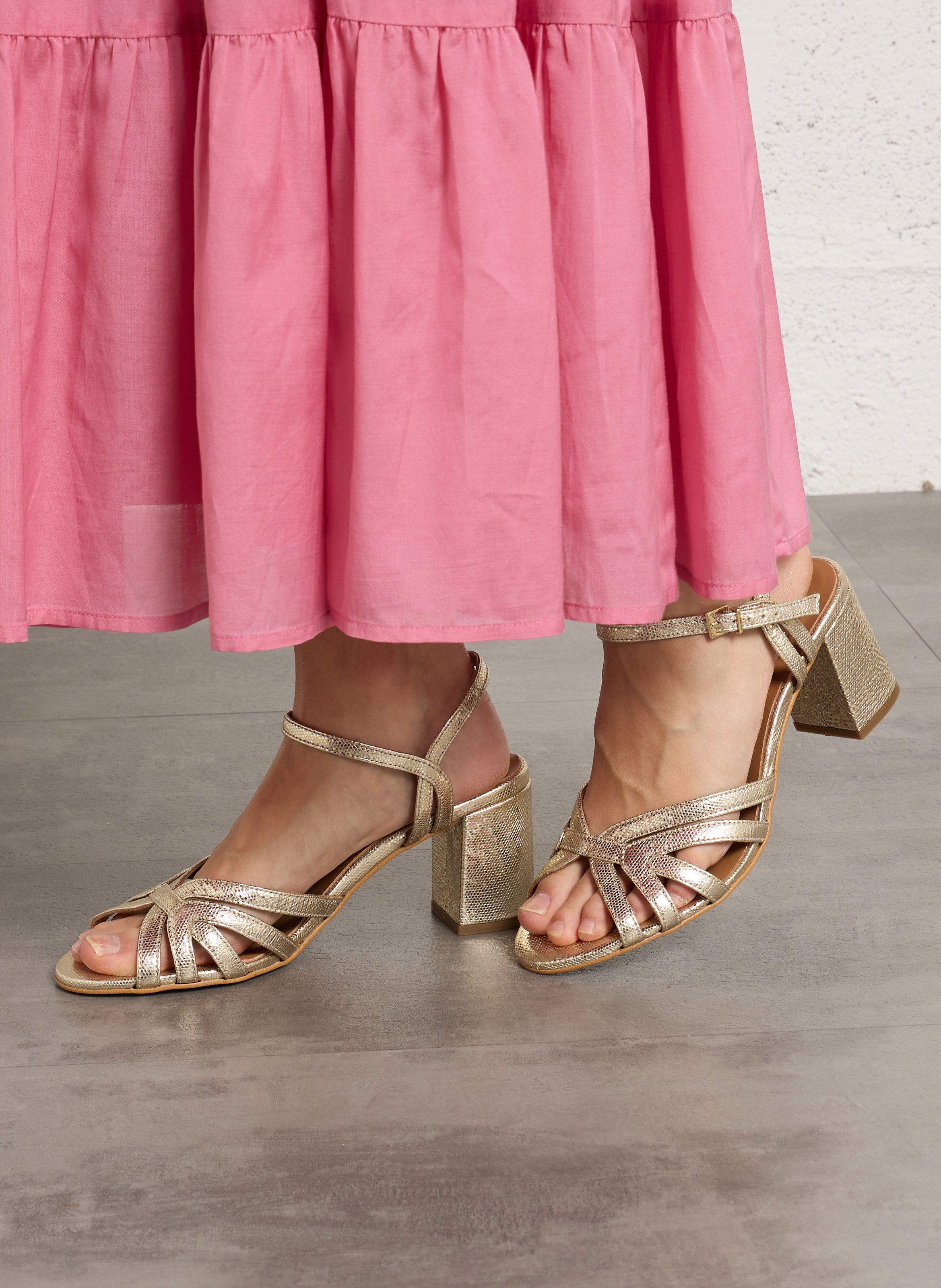 Caflo suede high sandals MELLOW YELLOW Golden