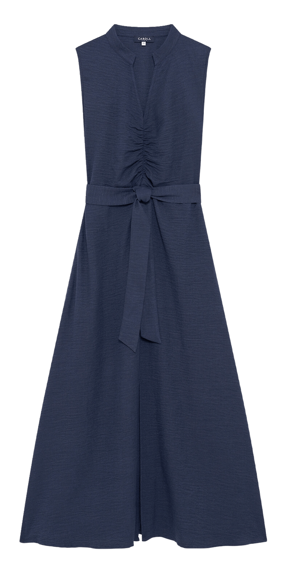 Robe midi évasée à ceinture CAROLL Bleu
