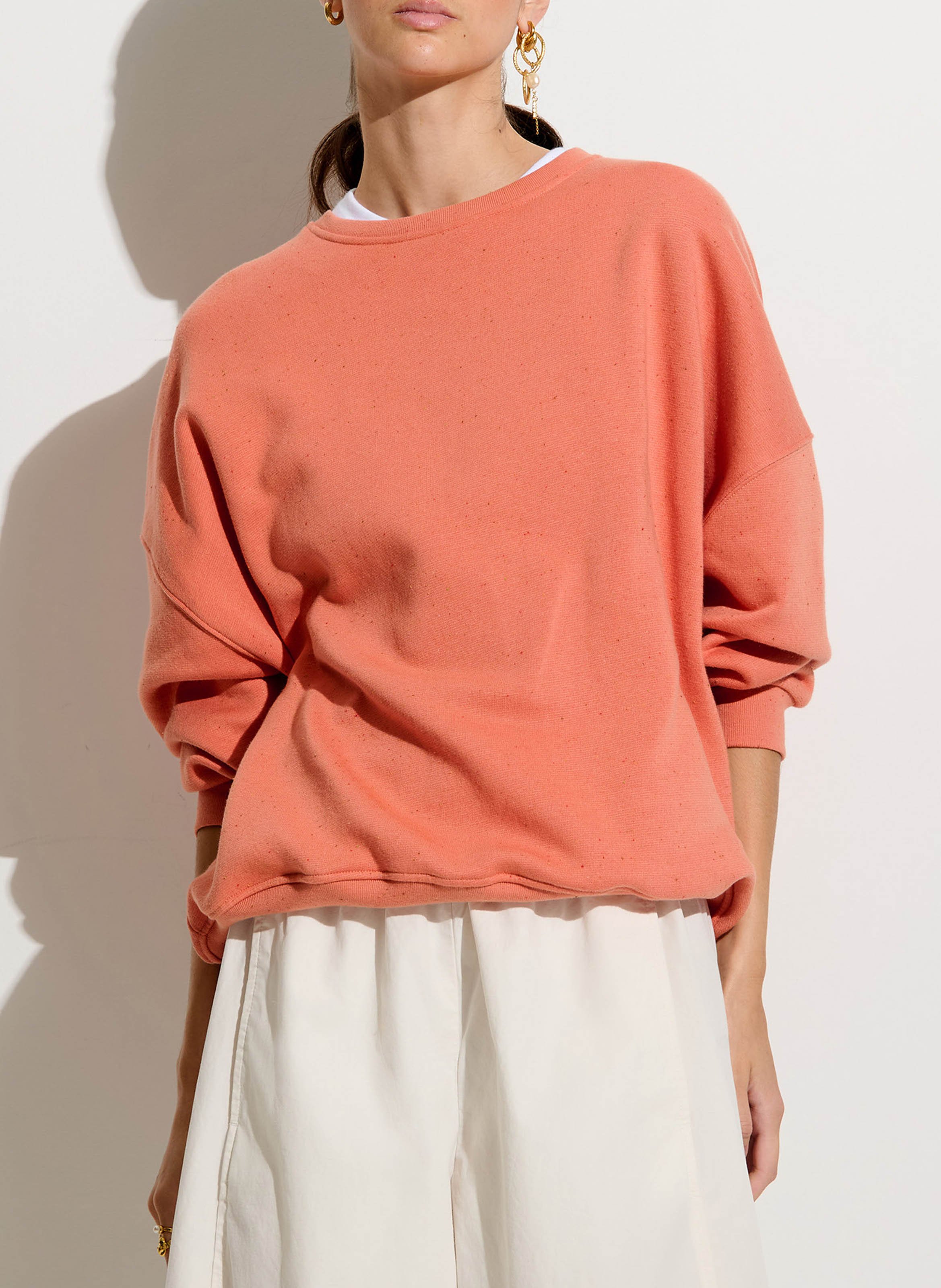 Oversized round-neck cotton-blend sweatshirt SESSUN