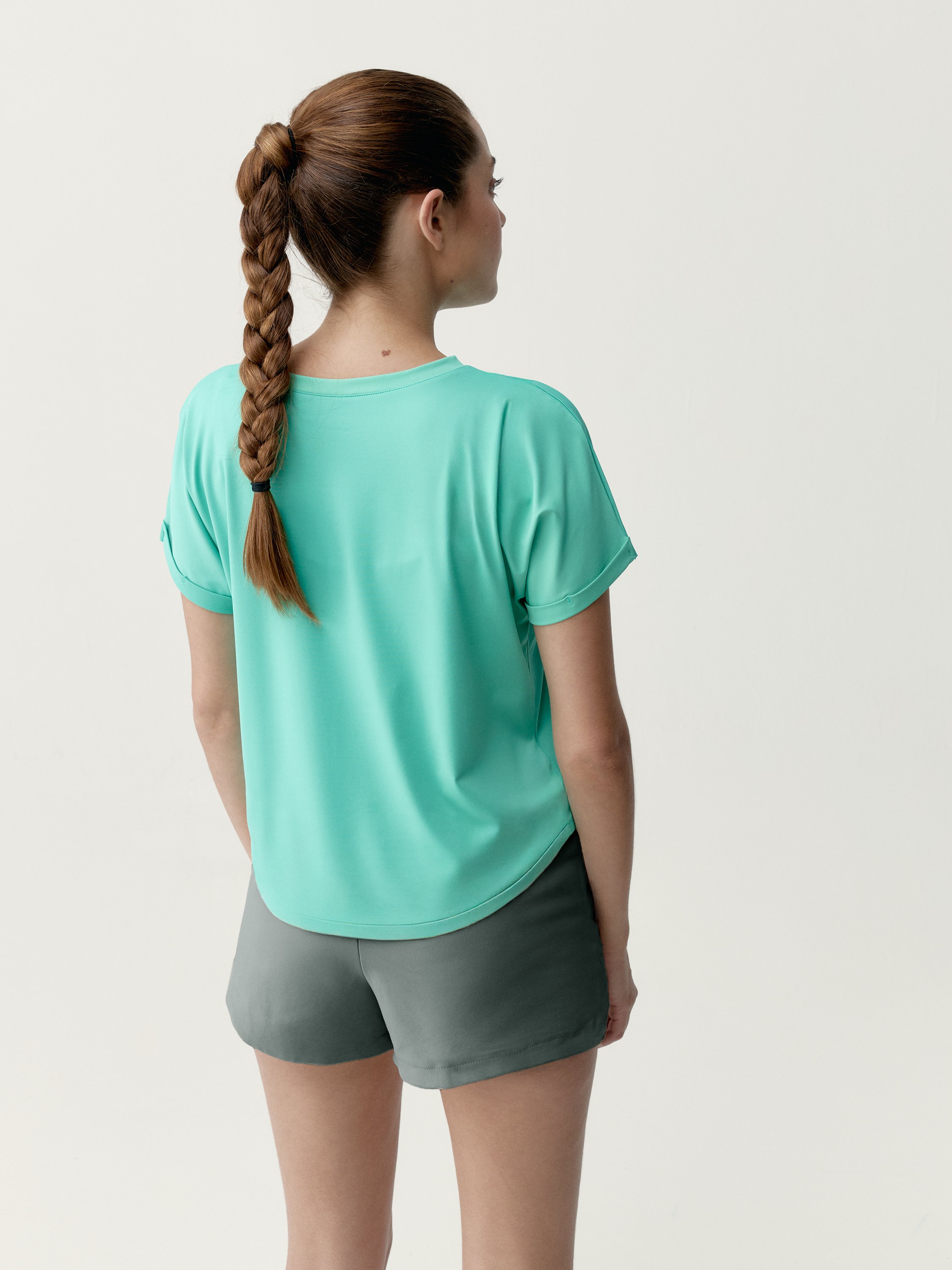 Short-sleeved azami t-shirt | Blue BORN Women