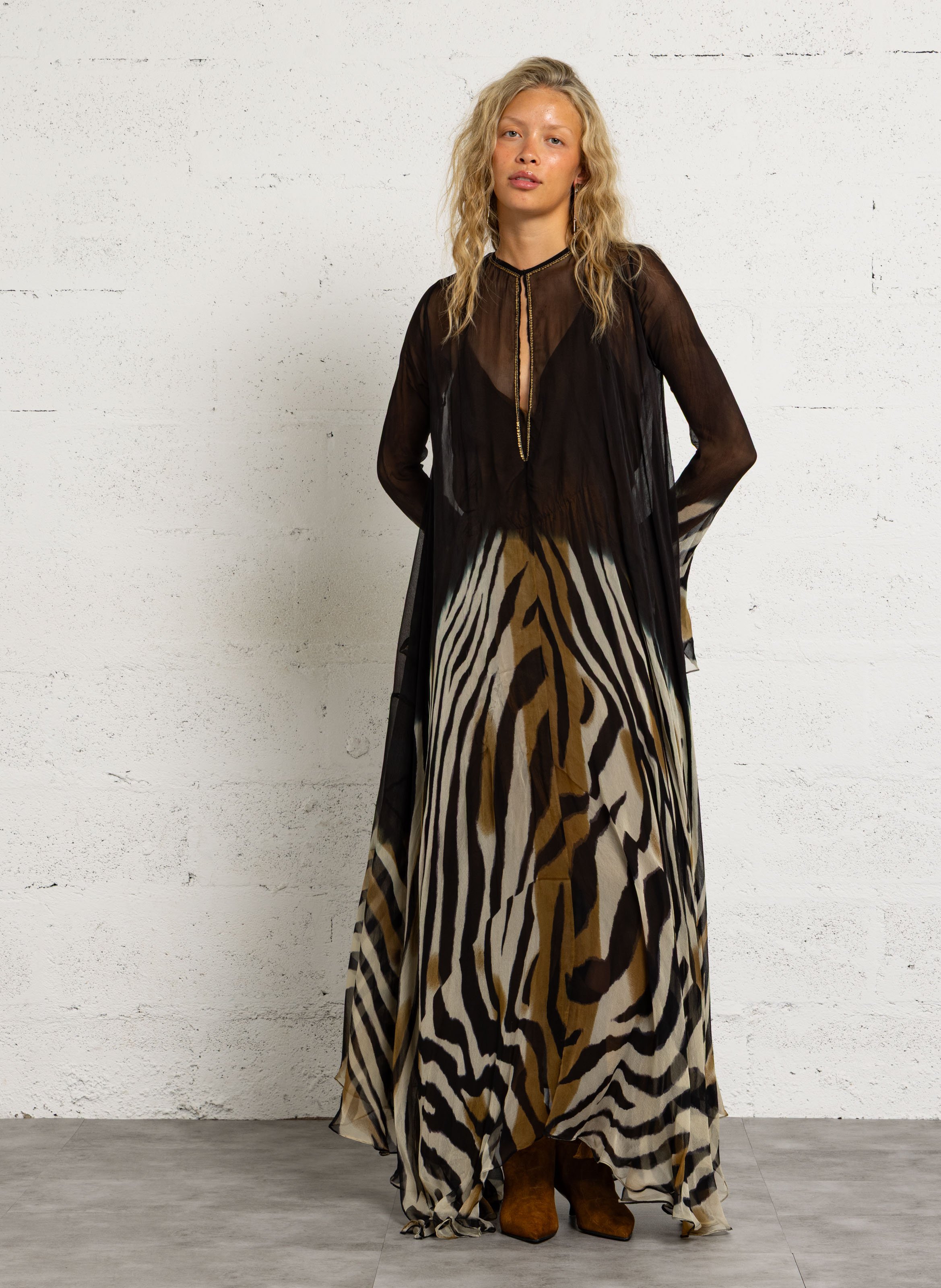Robe longue imprimée MES DEMOISELLES Multicolore
