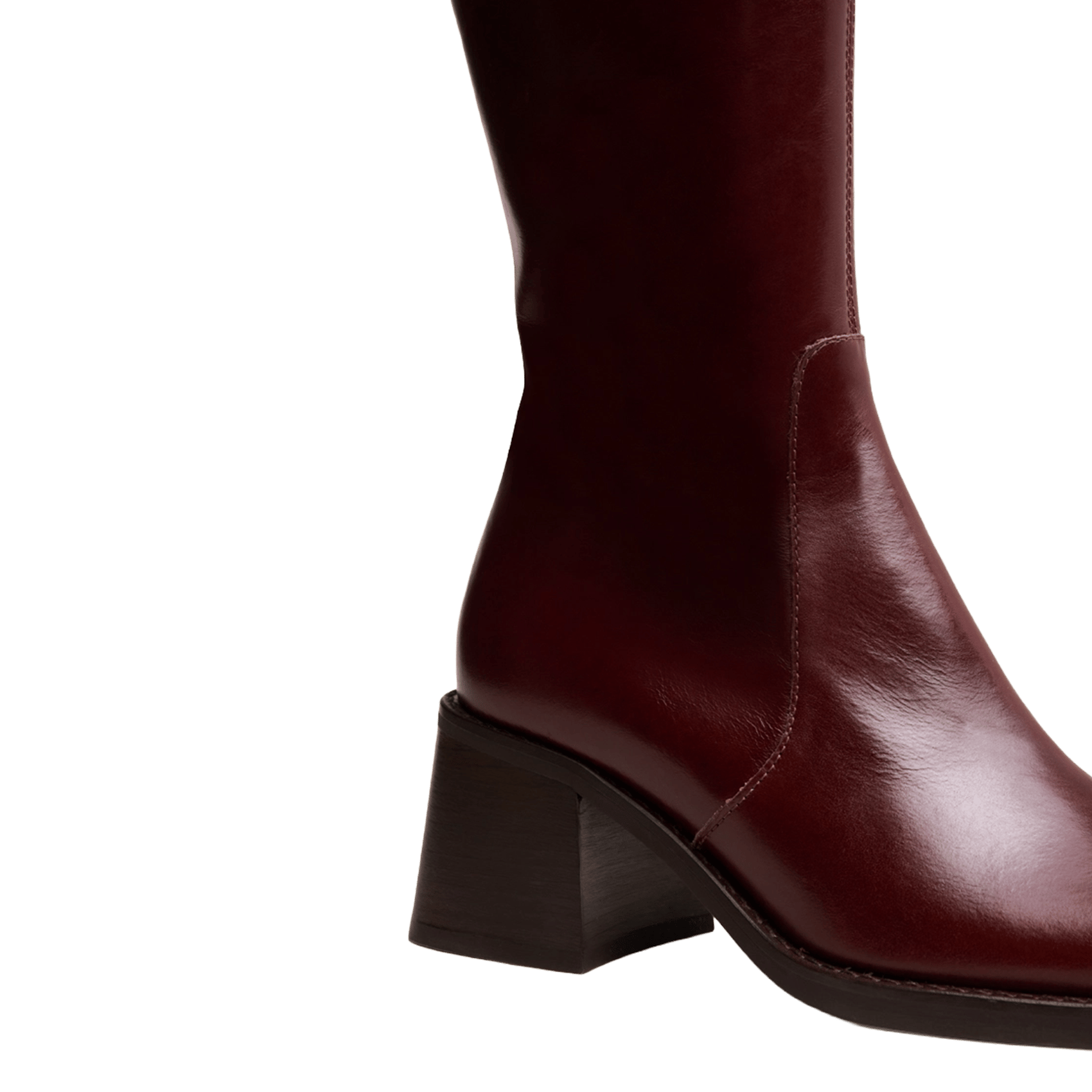 Leather square-toe boots JONAK Brown