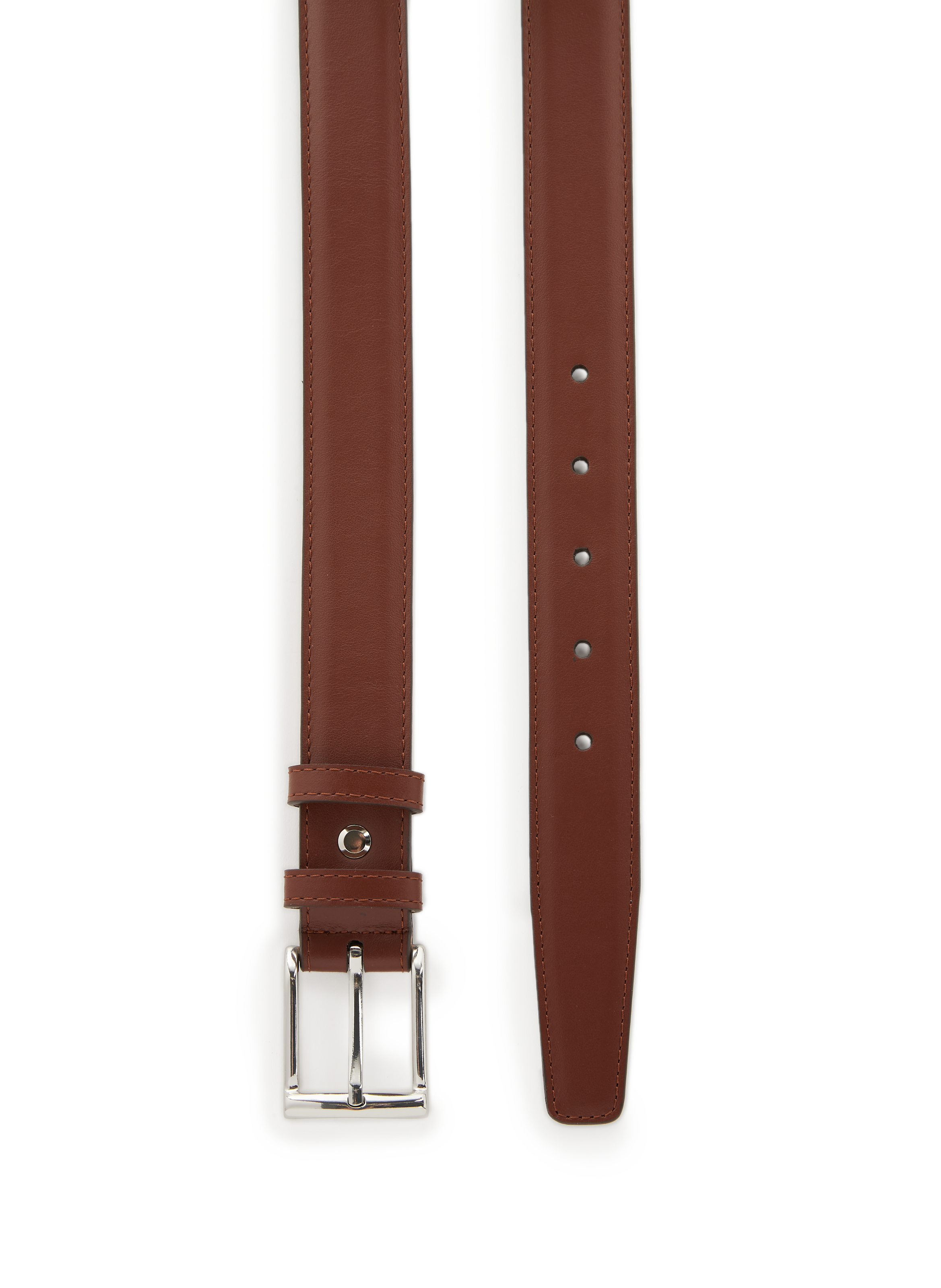 Smooth 30mm cowhide leather belt PT17337B AU PRINTEMPS PARIS Brown