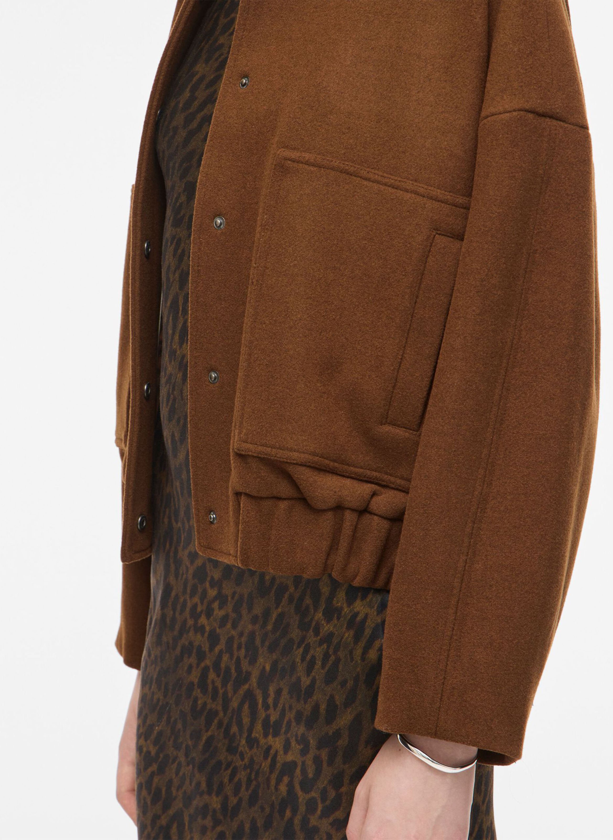 Veste ample en laine mélangée ROUGE EDIT Marron