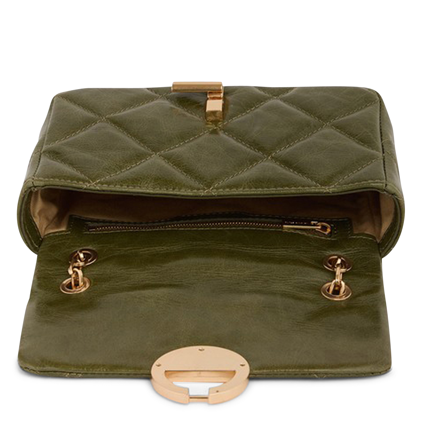 Leather shoulder bag VANESSA BRUNO Green