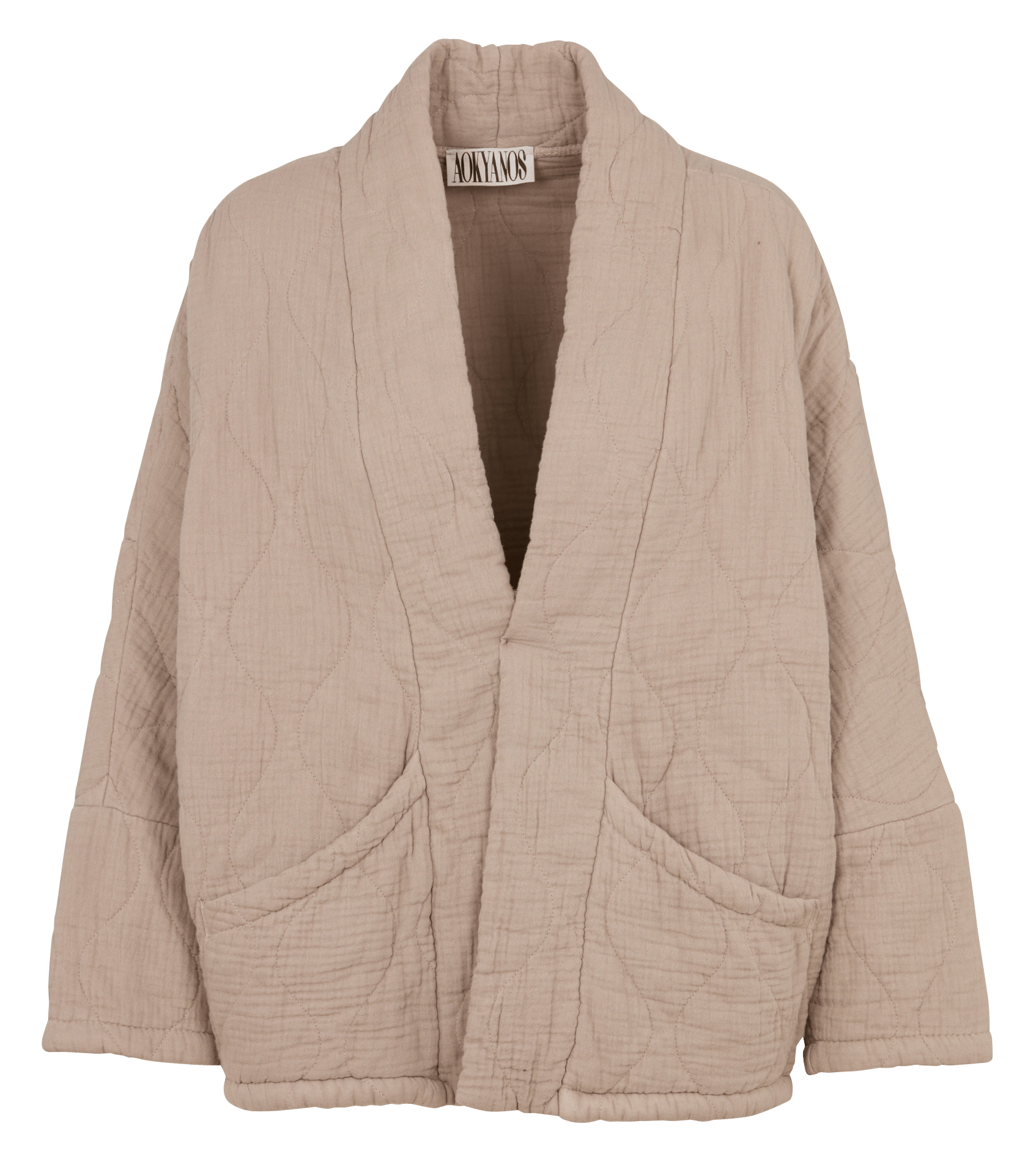 Oversized quilted cotton jacket AOKYANOS
