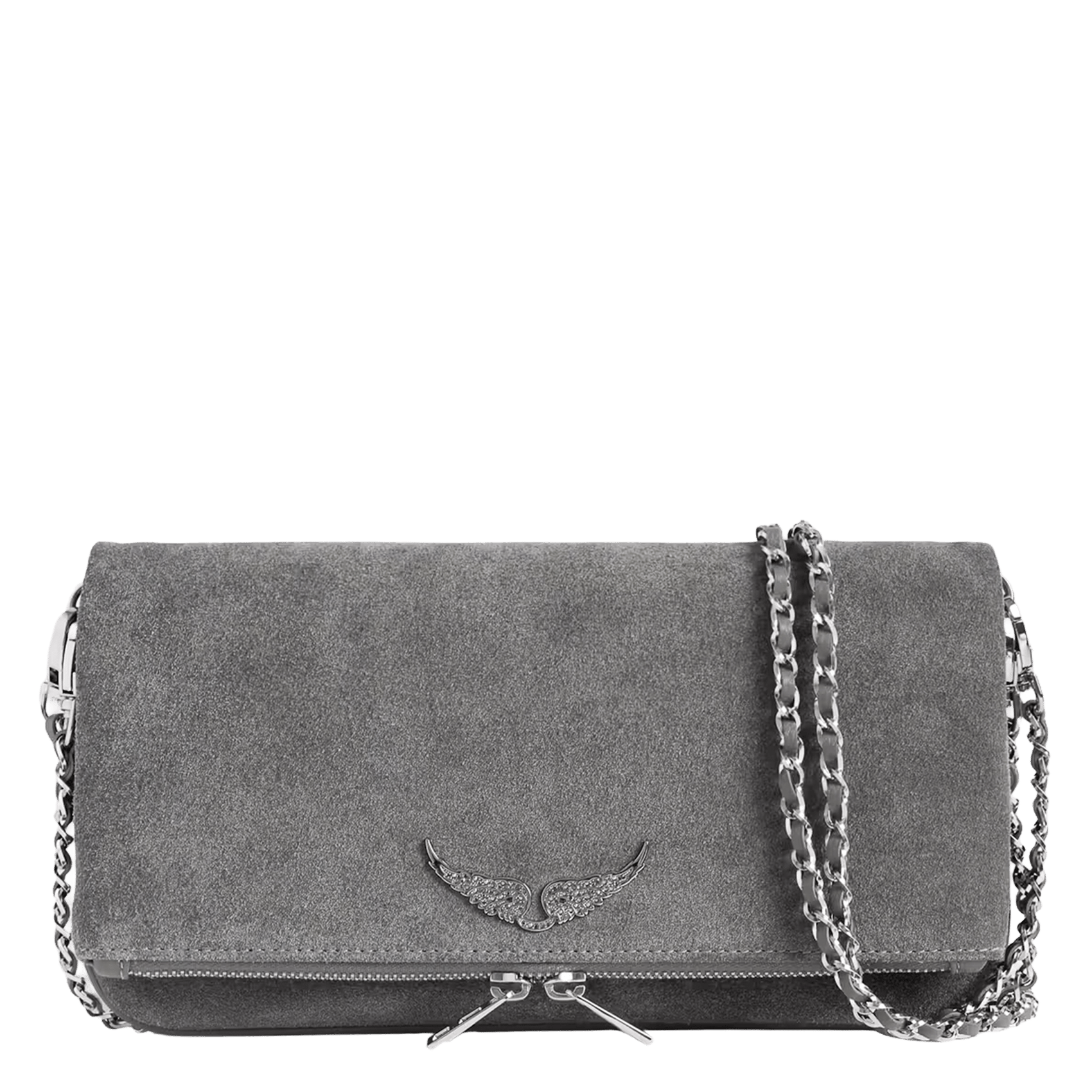 Leren schoudertas ZADIG&VOLTAIRE Grijs