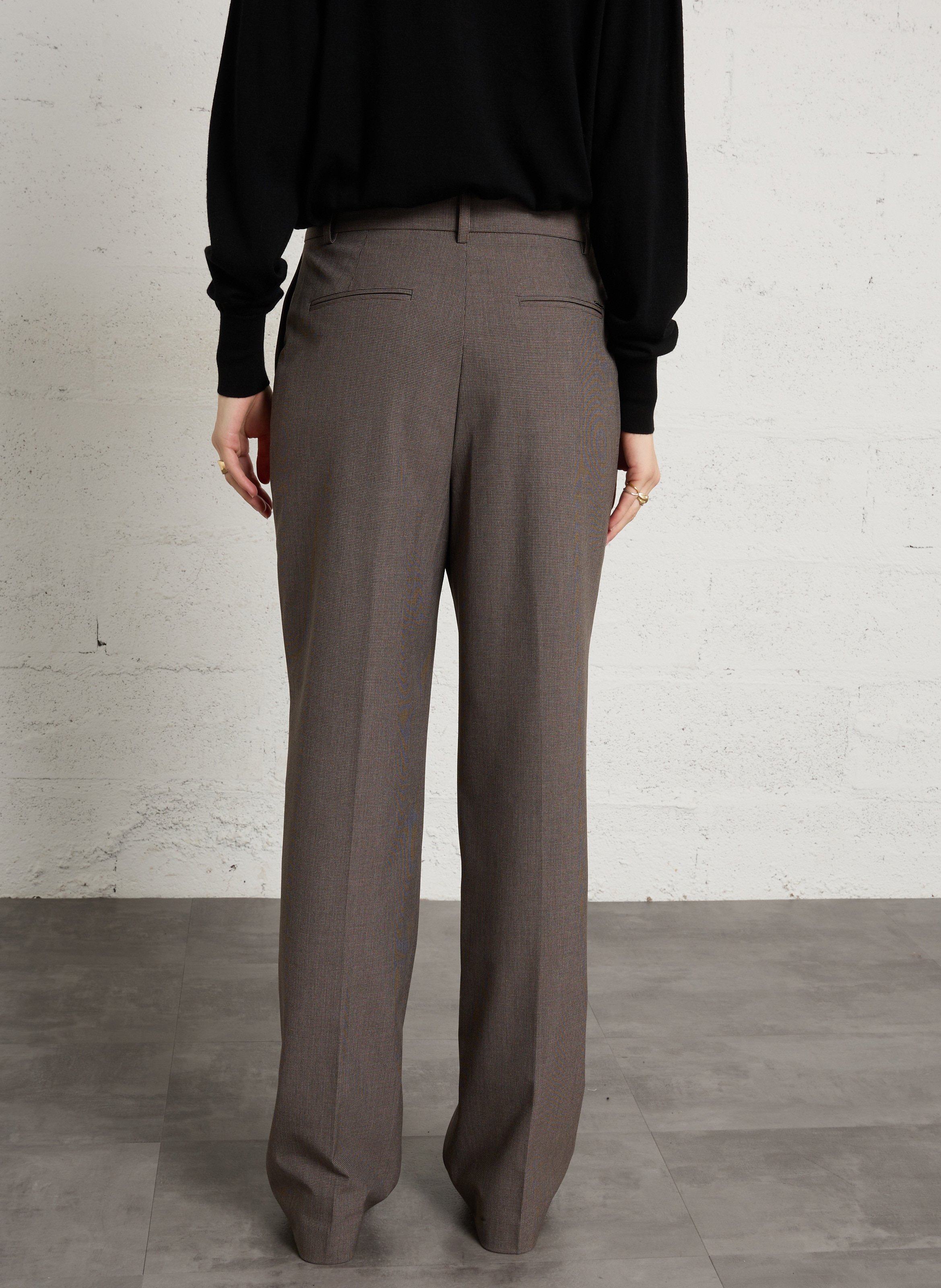 Solid straight button-up shirt IKKS Brown