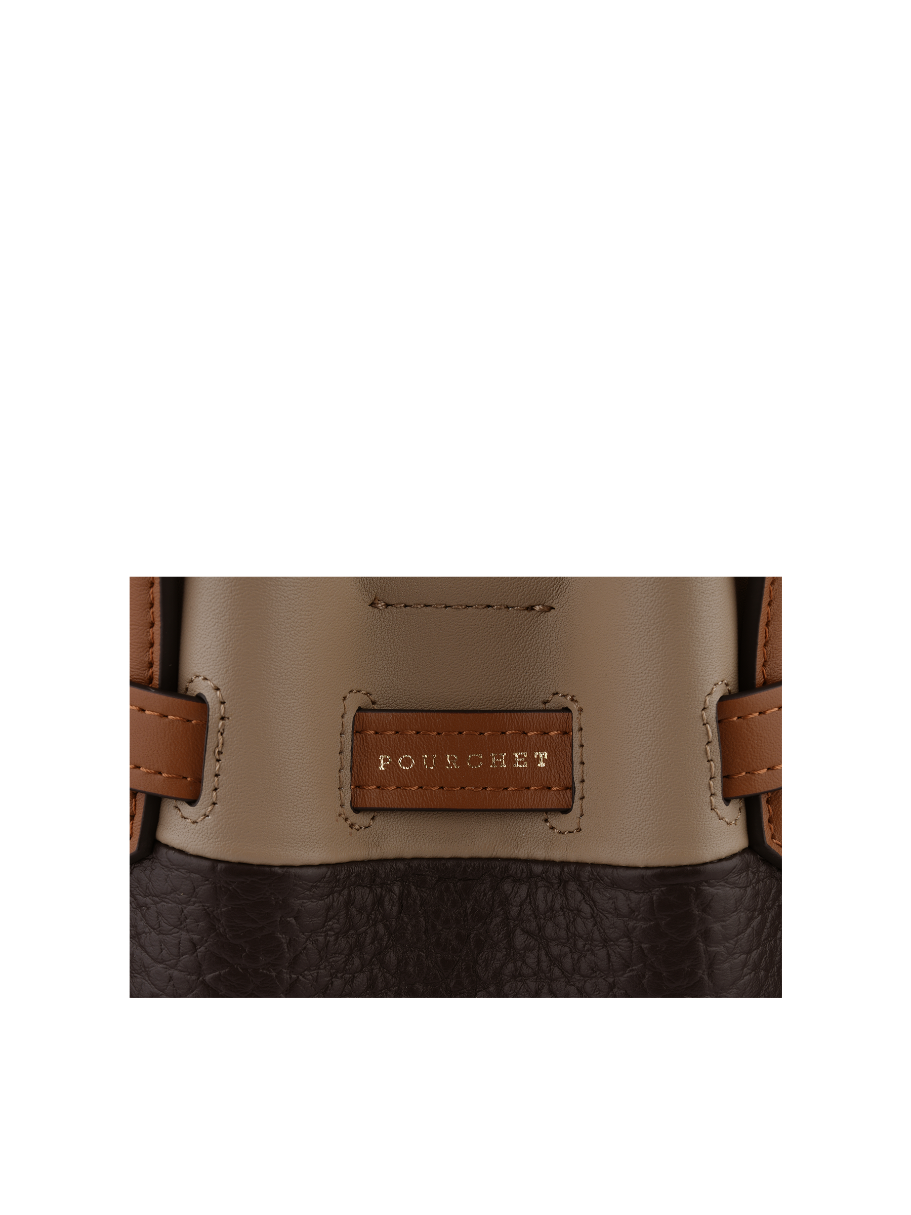 Calfskin leather handbag POURCHET Multicolored