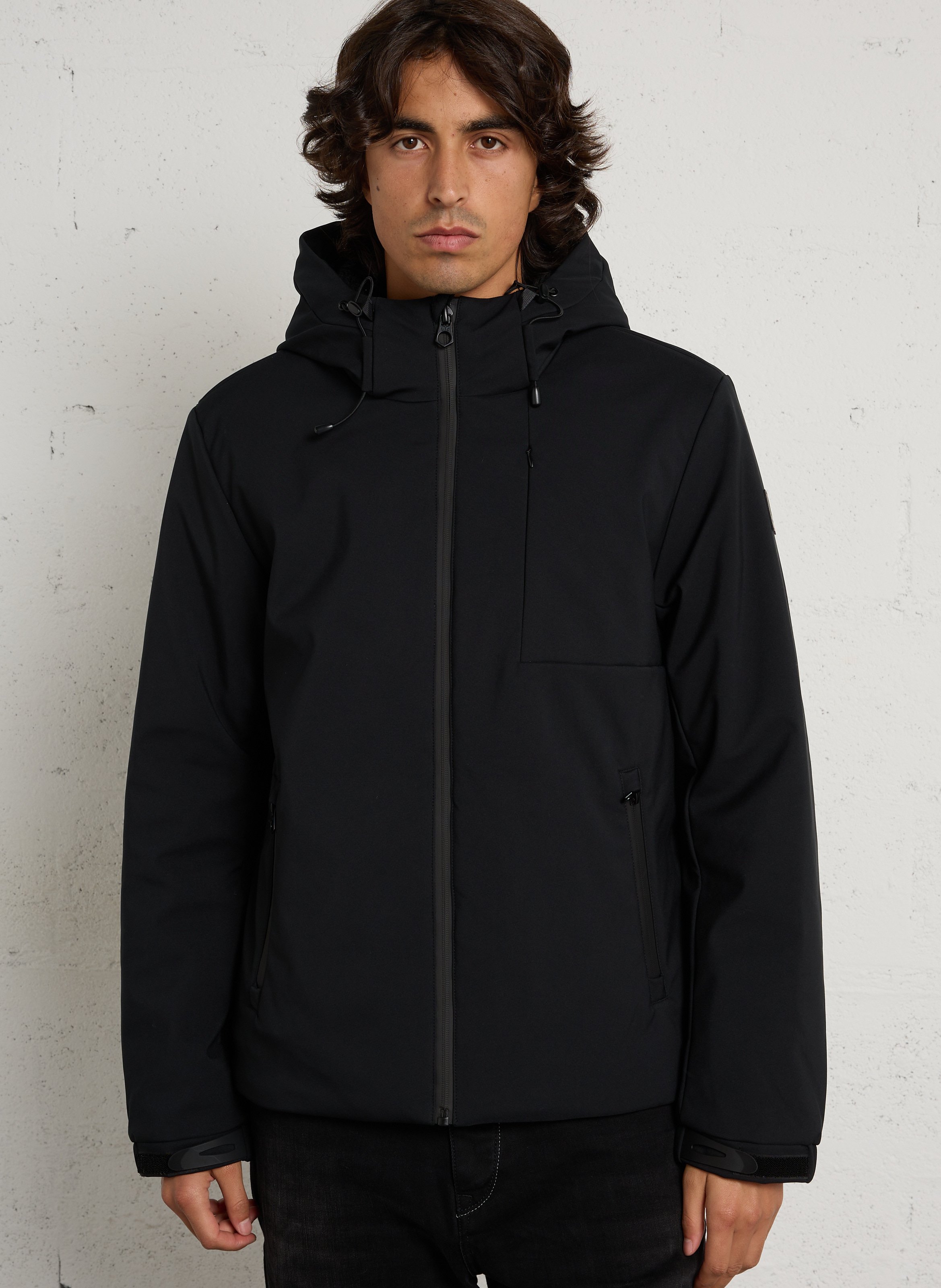 Parka à capuche zippée LE TEMPS DES CERISES Noir