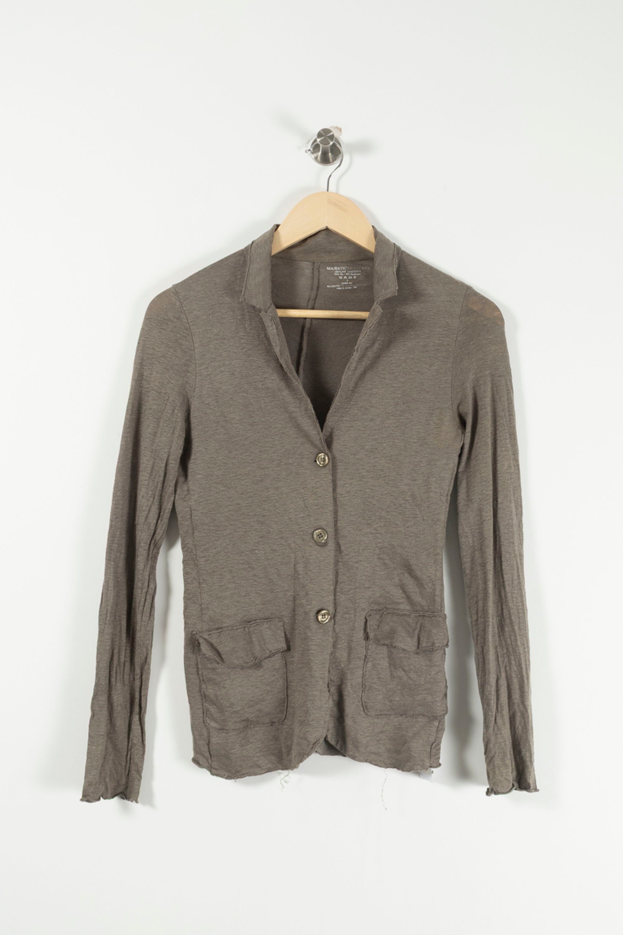 Cardigan MAJESTIC FILATURES - SECONDE MAIN Green