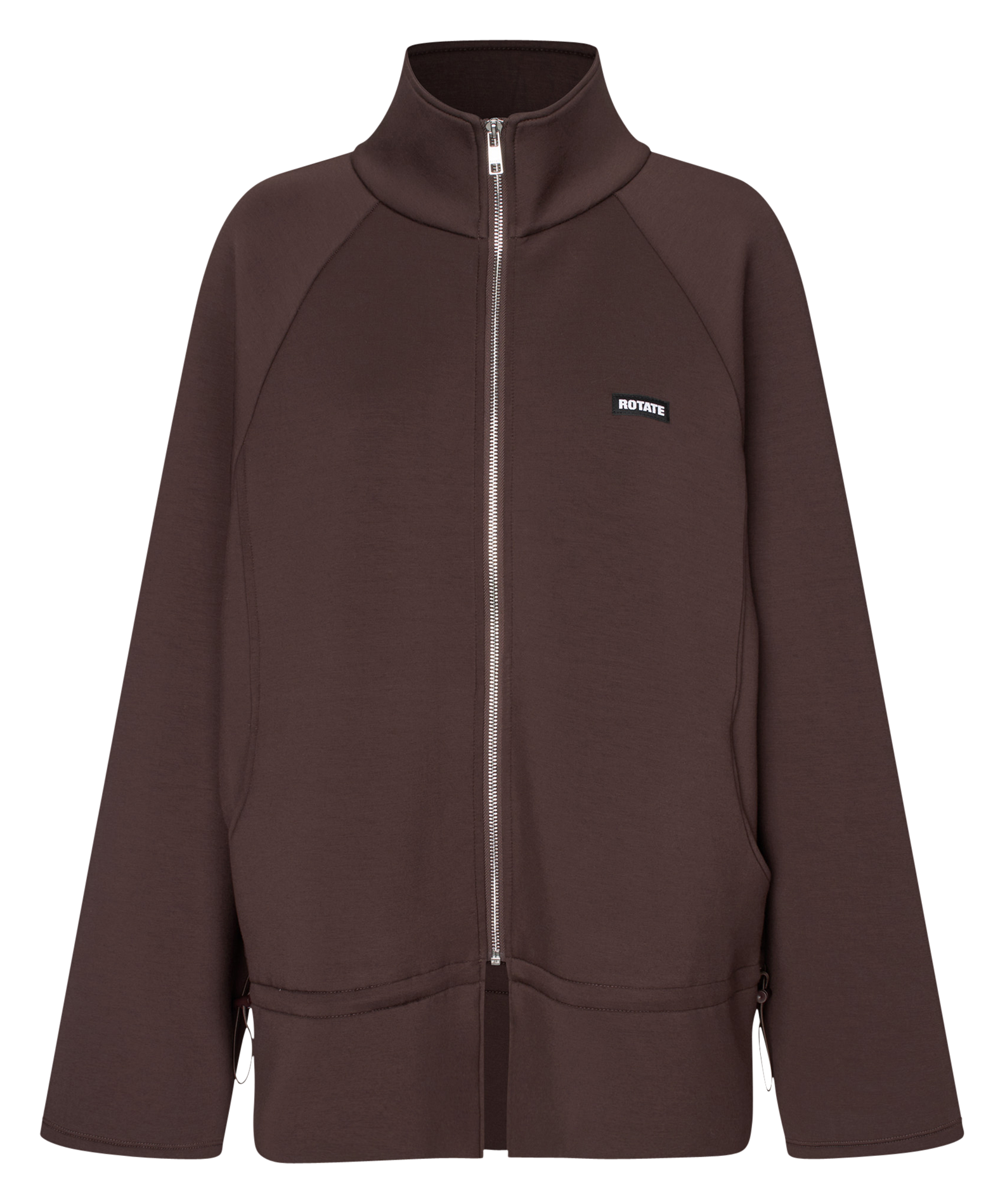 Solid-color adjustable relaxed-fit jacket ROTATE Brown