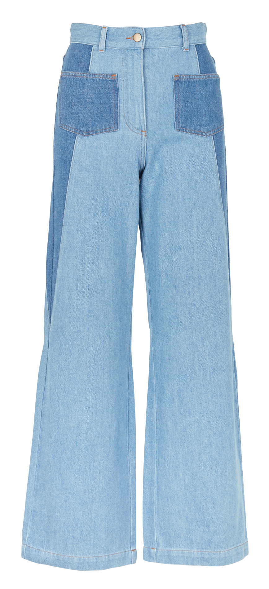 Jean large taille haute INDEE Bleu