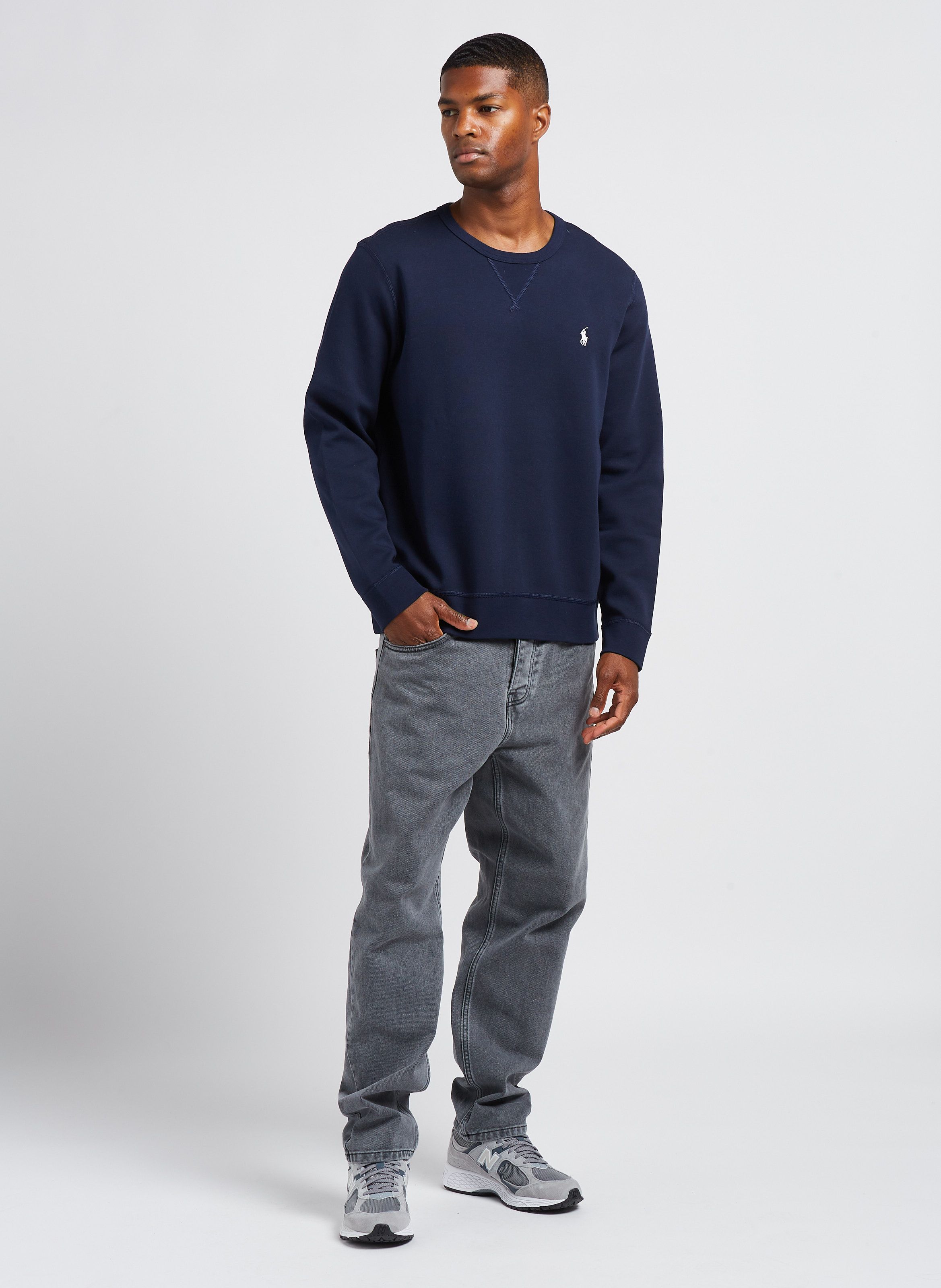 Ralph lauren crew neck sweatshirt clearance navy