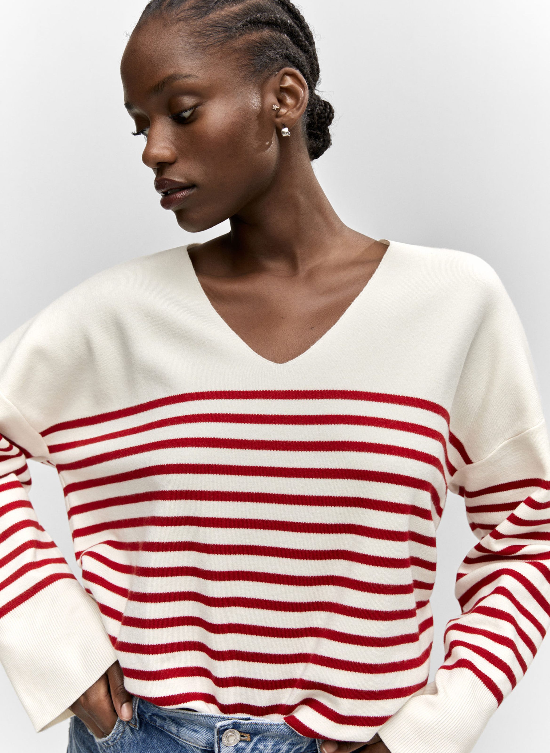 Mango striped outlet jumper