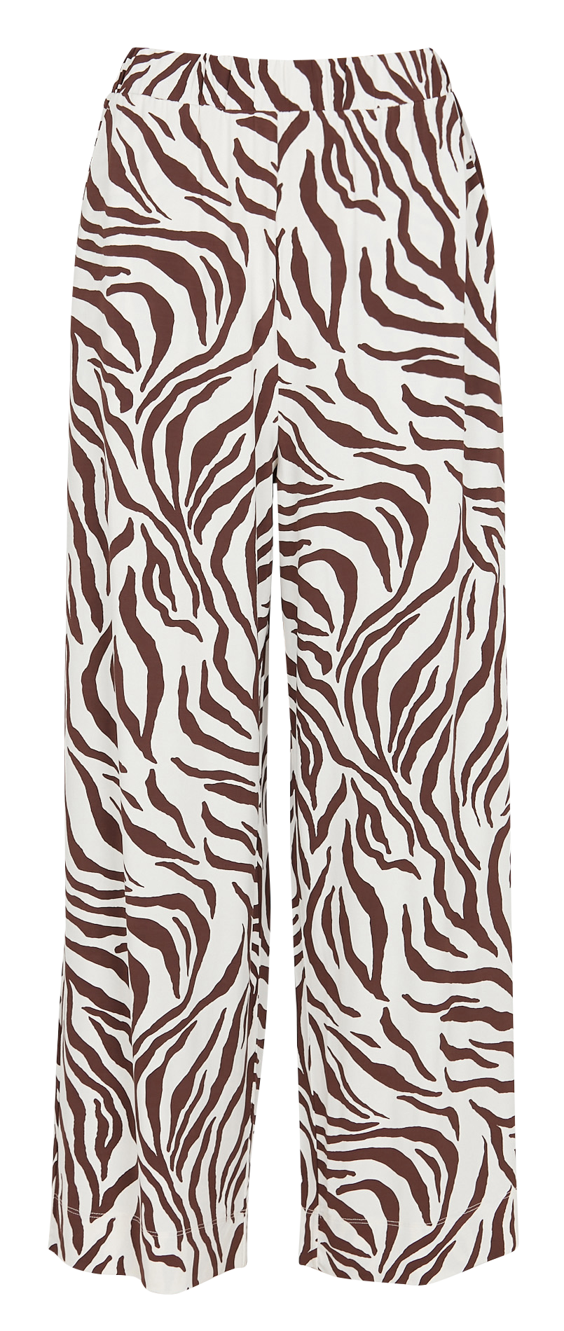 Printed straight-leg pants with high elasticated waist MAX MARA LEISURE Brown