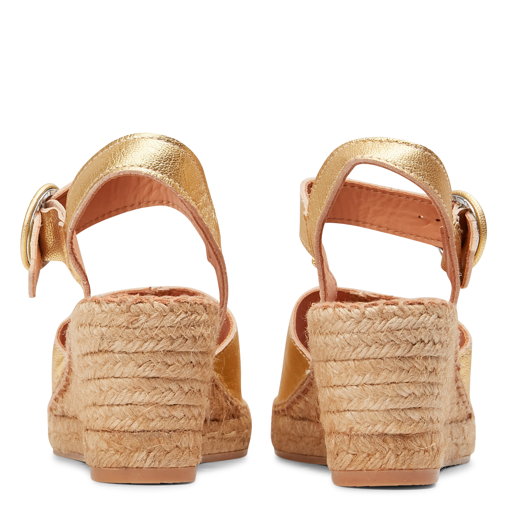 Espadrilles en cuir NAGUISA Doré