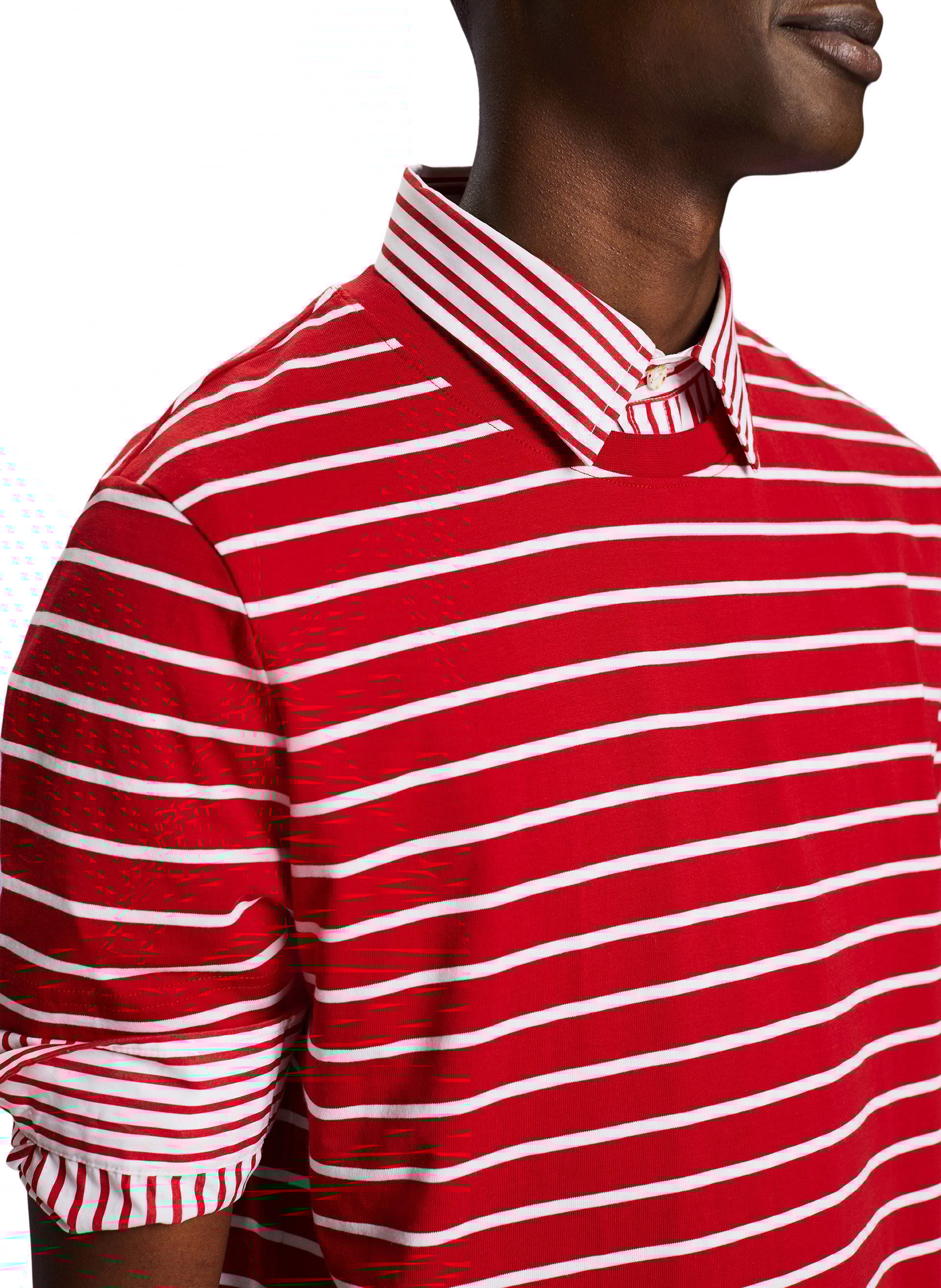 Tee-shirt col rond en coton ESPRIT Rouge