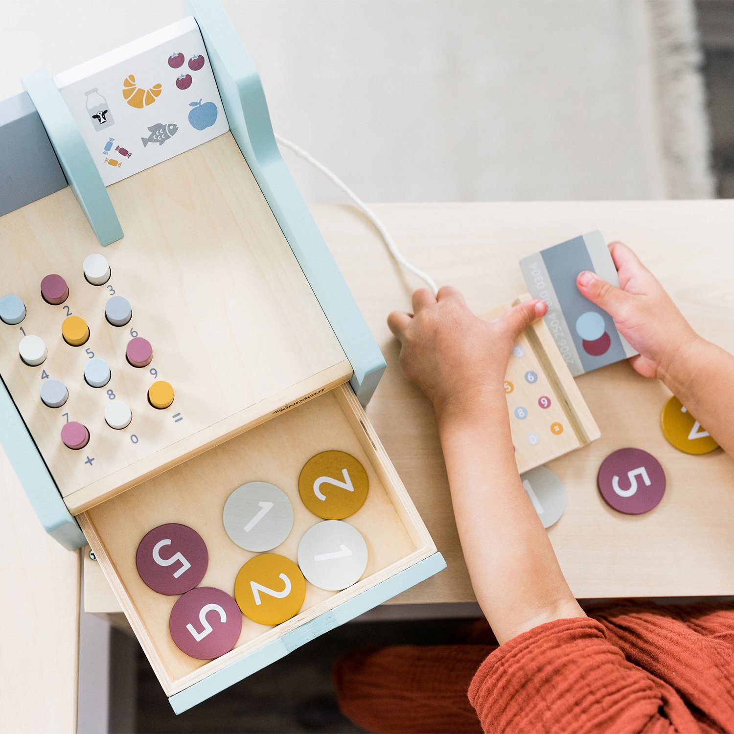 Toy cash register KINDSGUT Grey