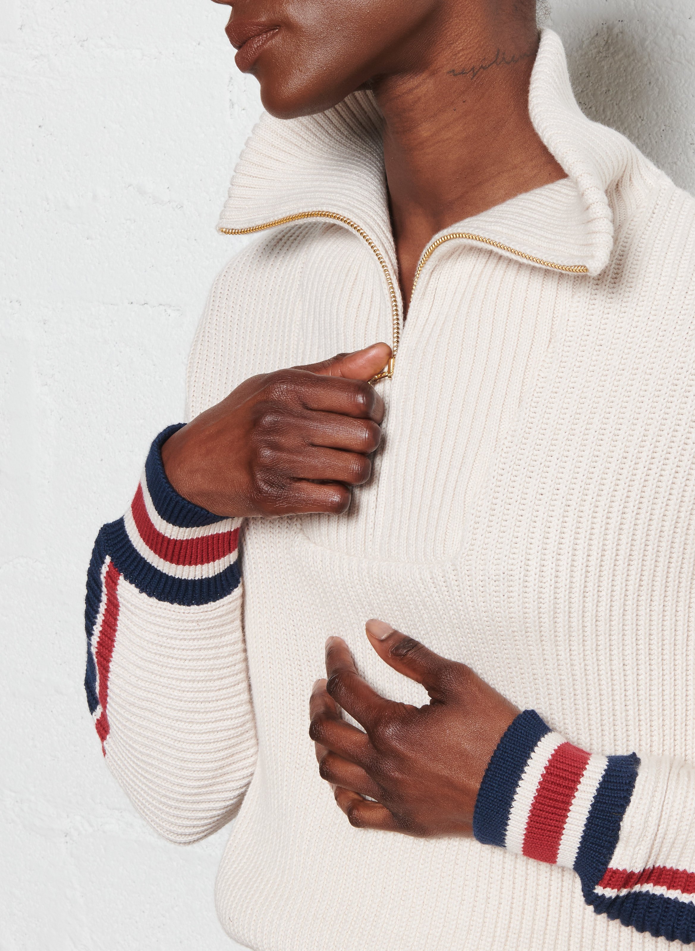 Pantaloni diritti in cotone I CODE Bianco