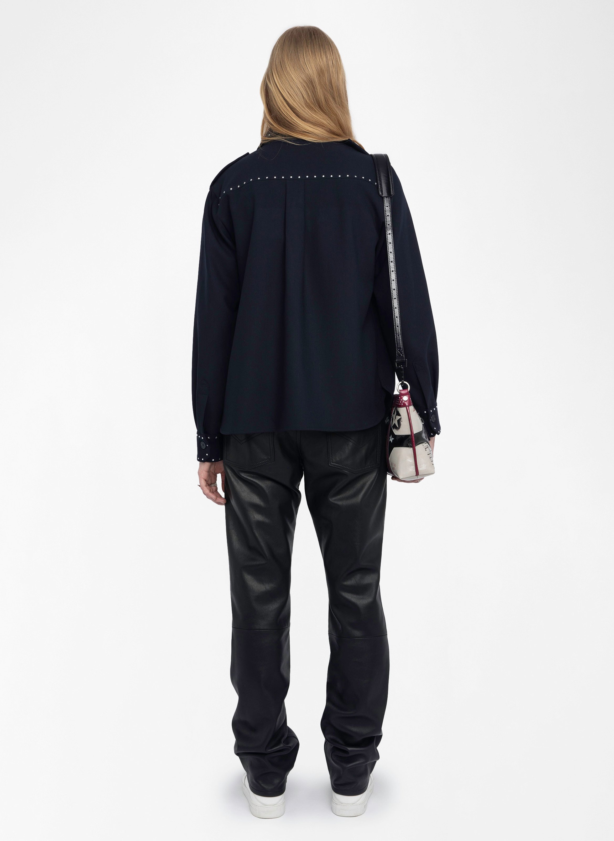 Straight shirt with rhinestones ZADIG&VOLTAIRE Blue