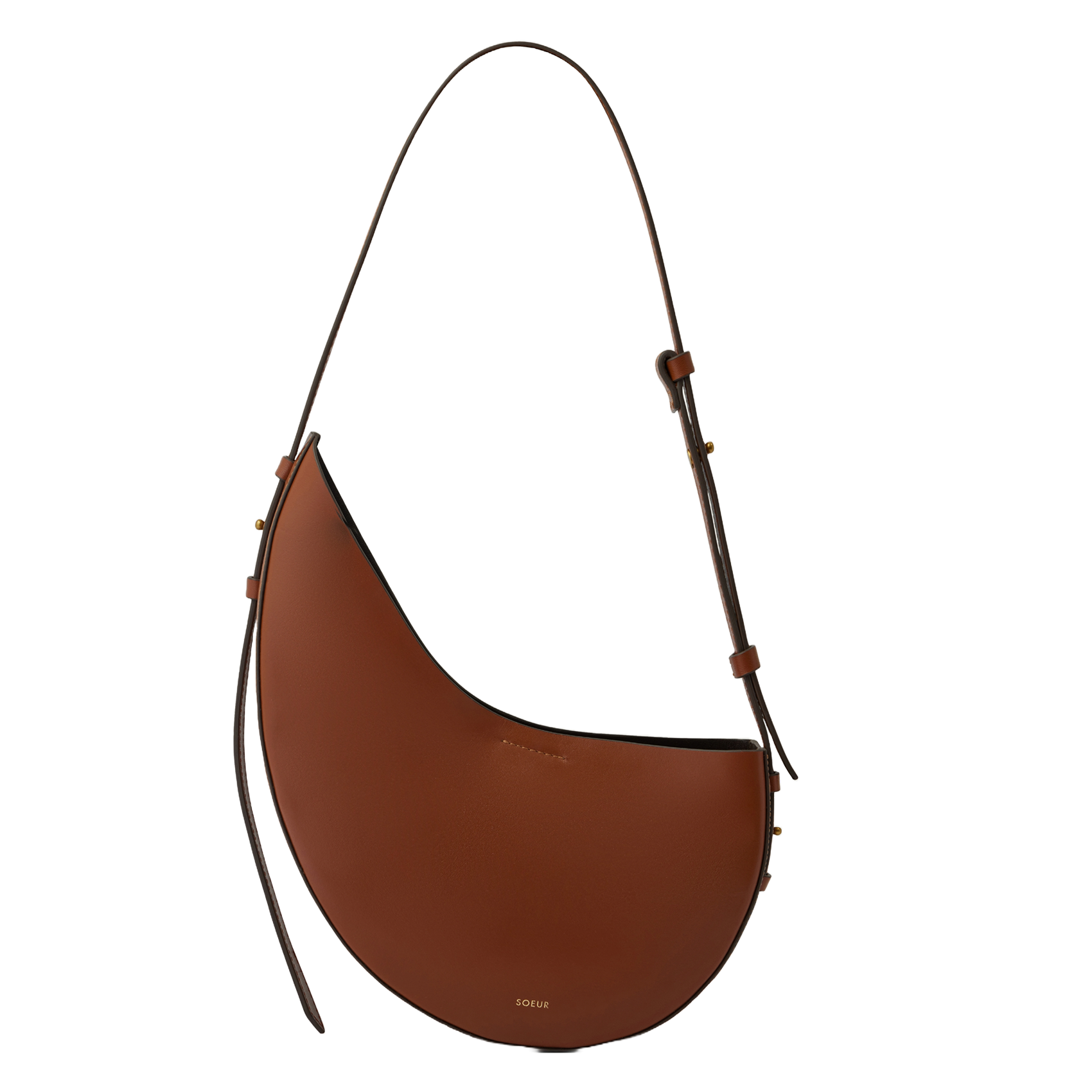 Gladde, leren tas SOEUR