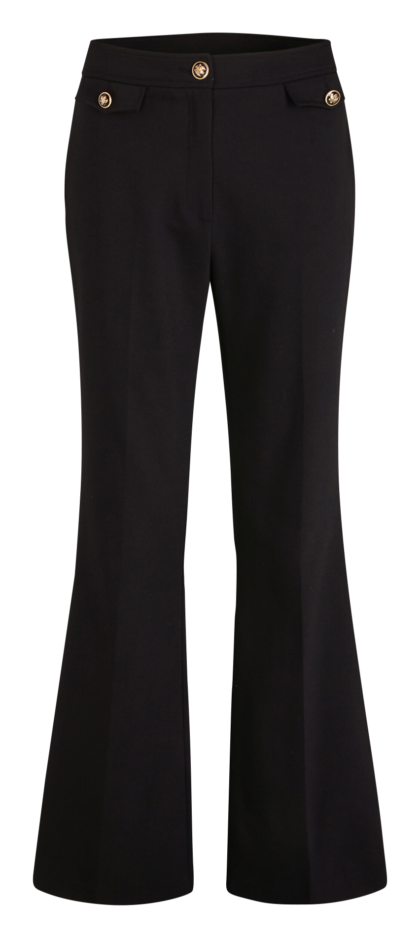 Flared cotton-blend pants MORGAN Black