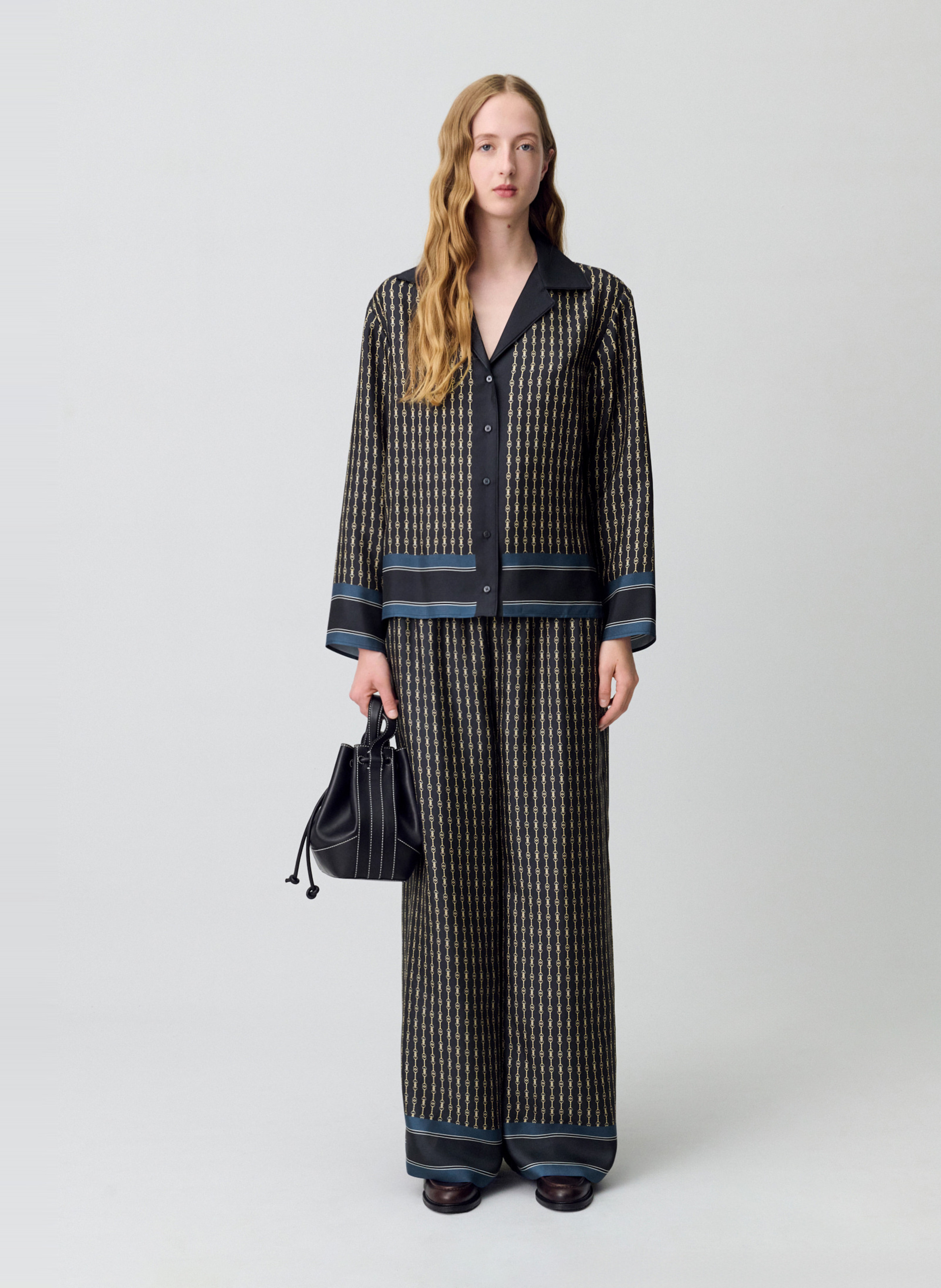 Silk fluid shirt with patterns CLAUDIE PIERLOT Multicolored