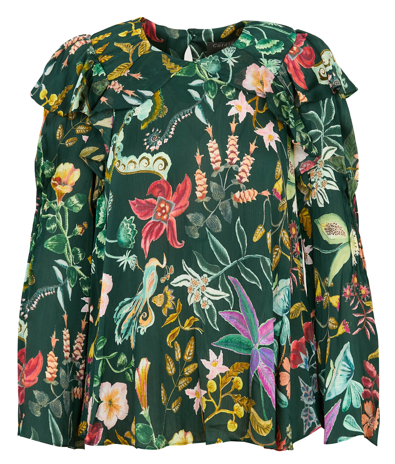 Blouse fluide imprimée COTELAC Vert