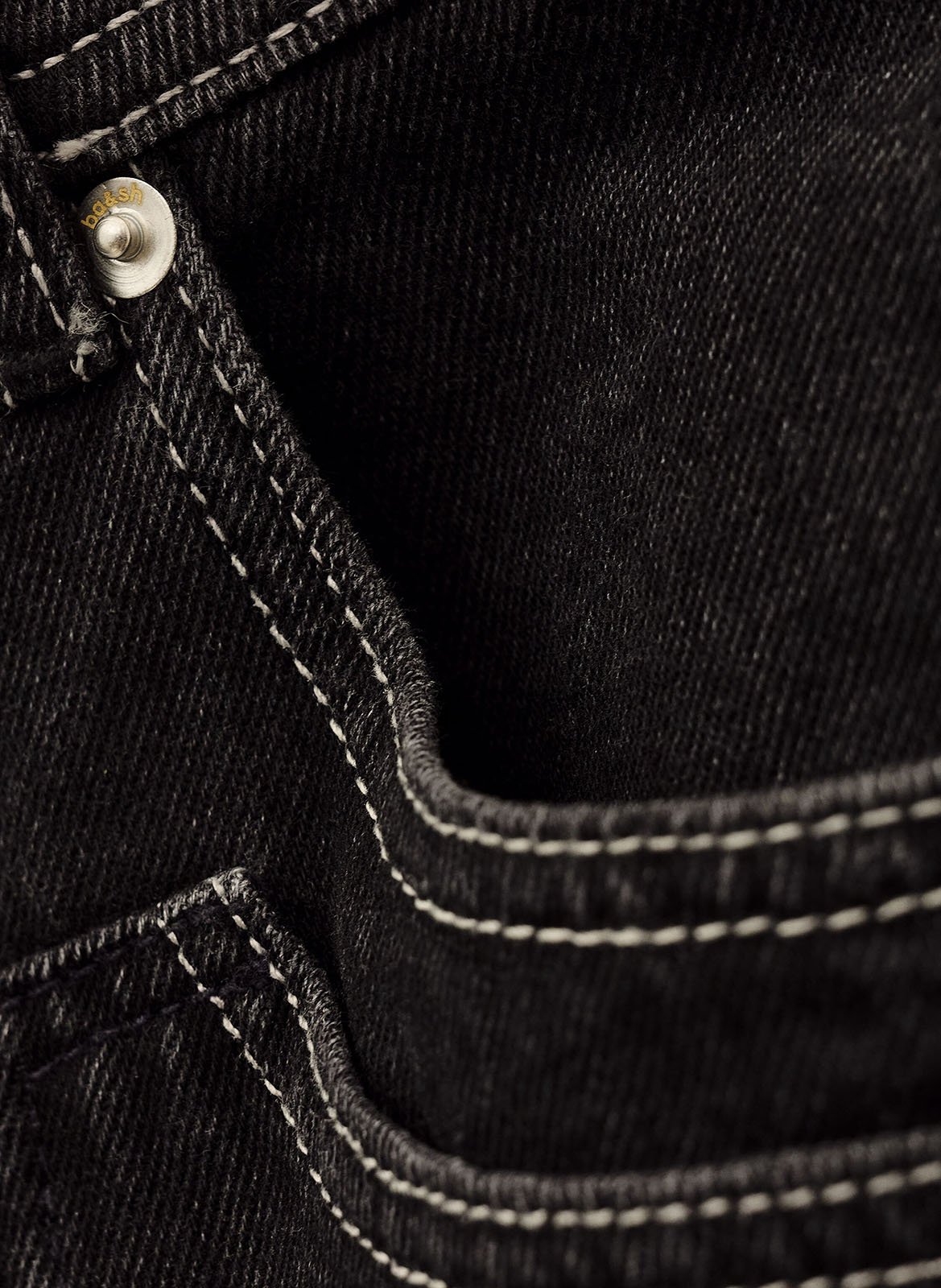 Gekleurde straight-fit jeans met 5 zakken BA&SH Zwart