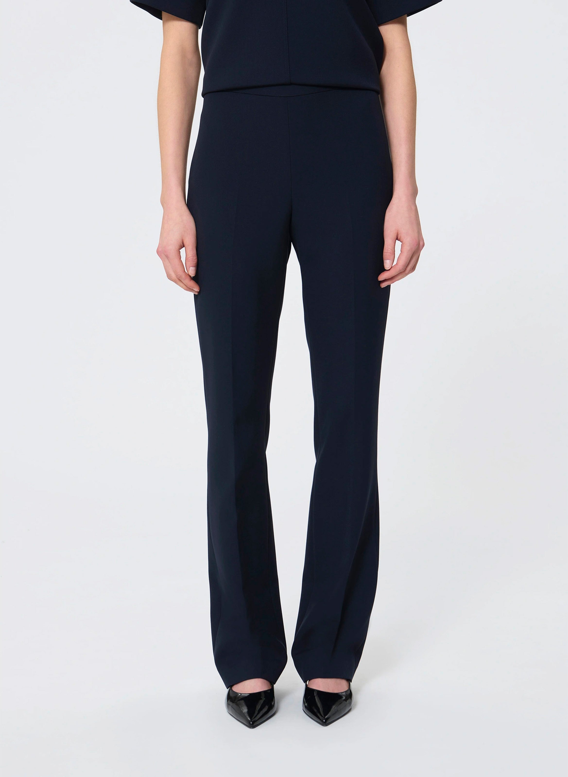 Pantalon taille haute uni TARA JARMON Bleu